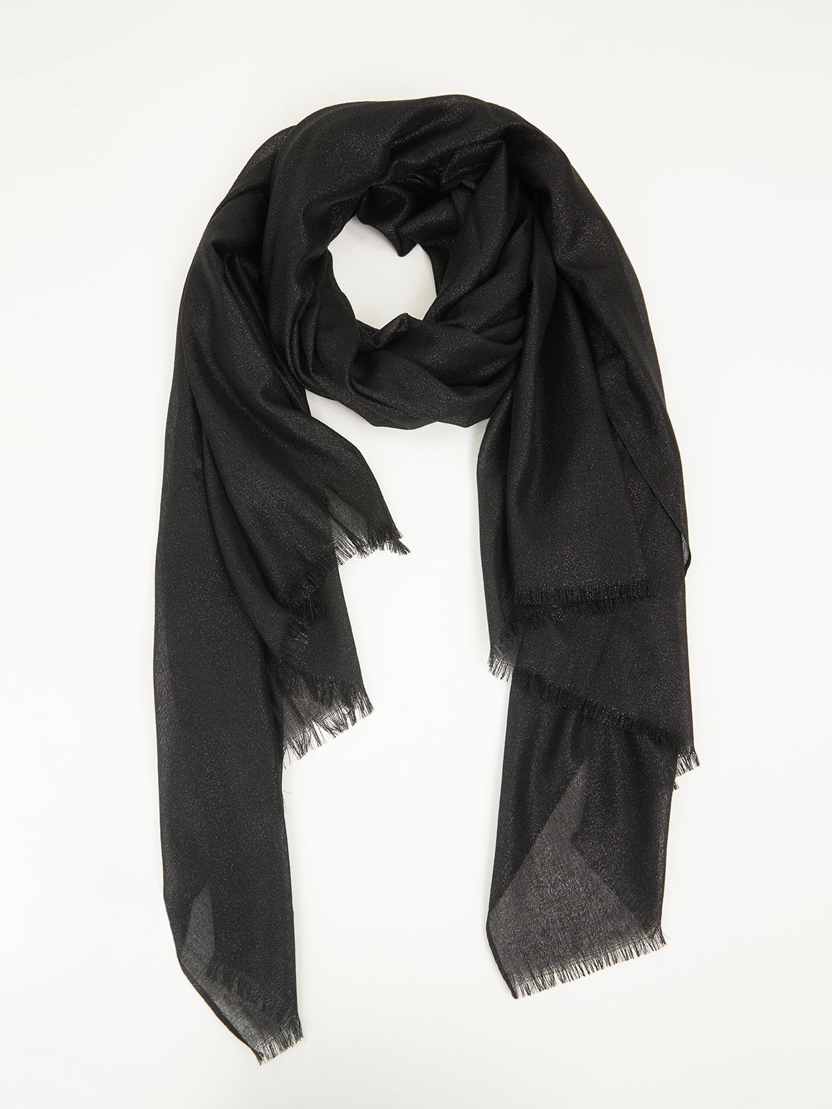 Metallic viscose shawl