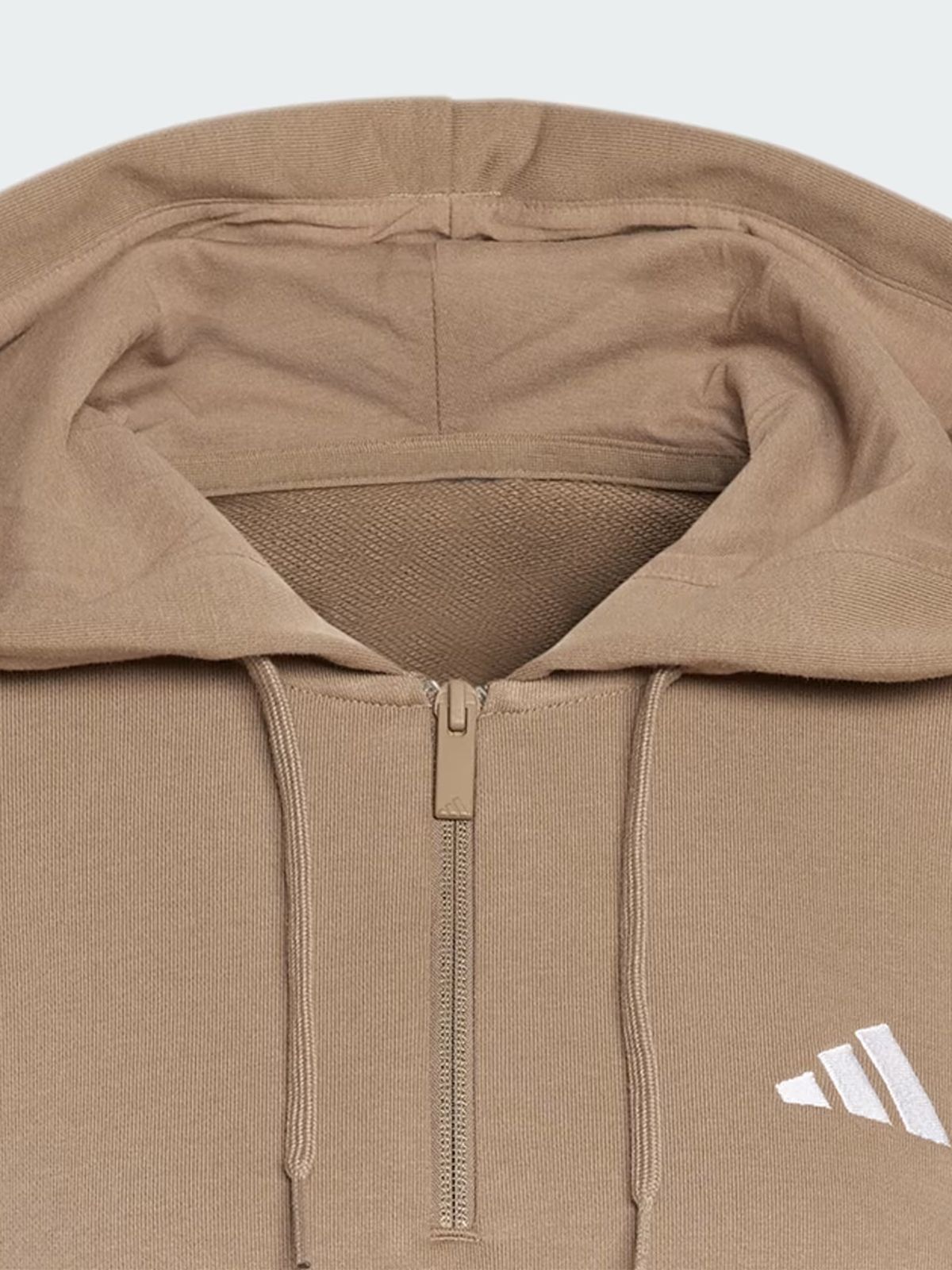 Essentials 3-Stripes French Terry Quarter-Zip Hoodie