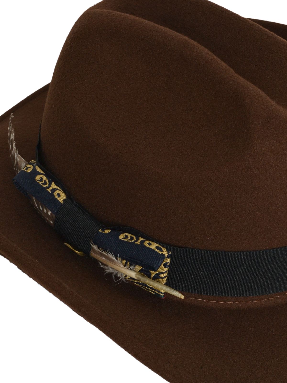 Fedora hat with feather detail