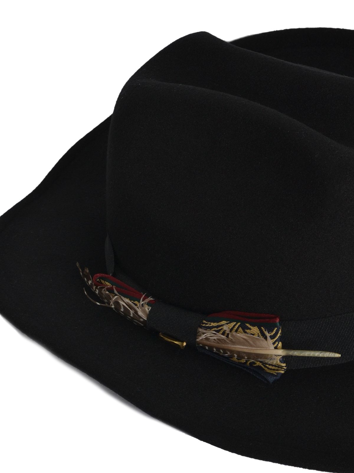 Fedora hat with feather detail