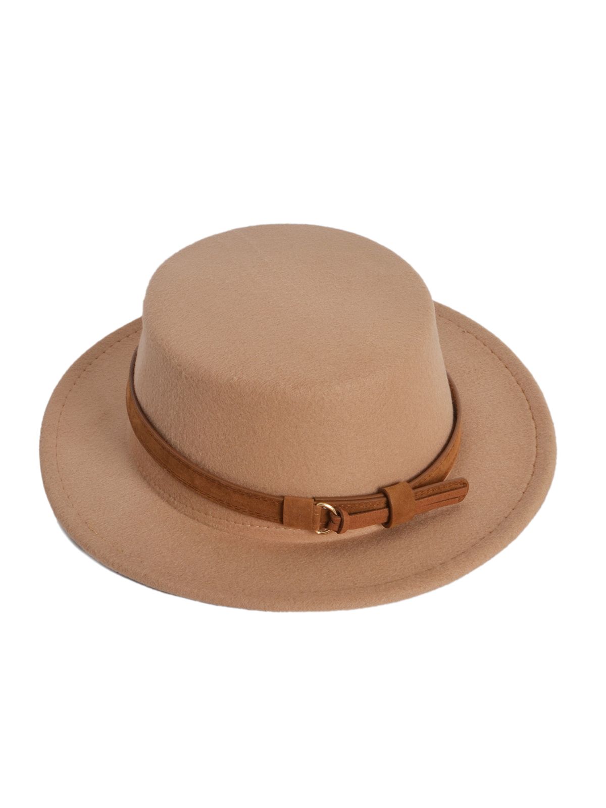 Fedora hat with suede trim