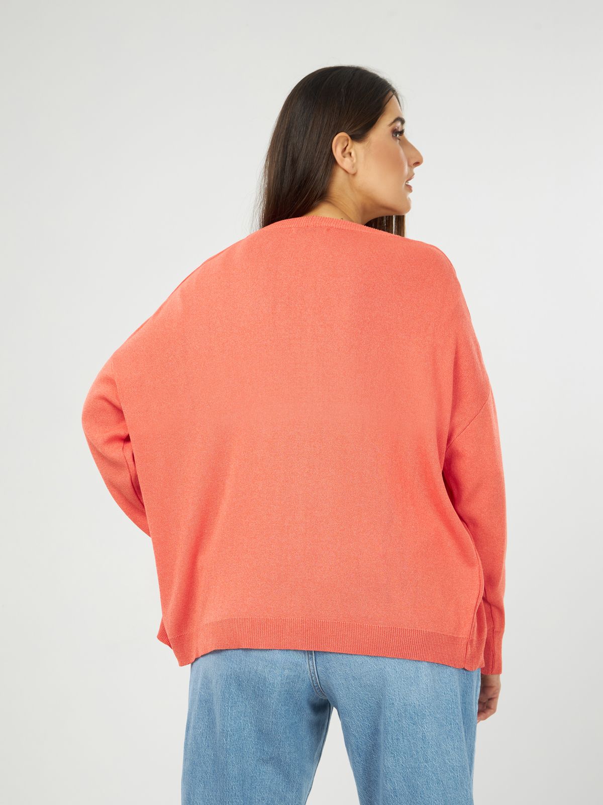 Fine-knit long sleeve cardigan