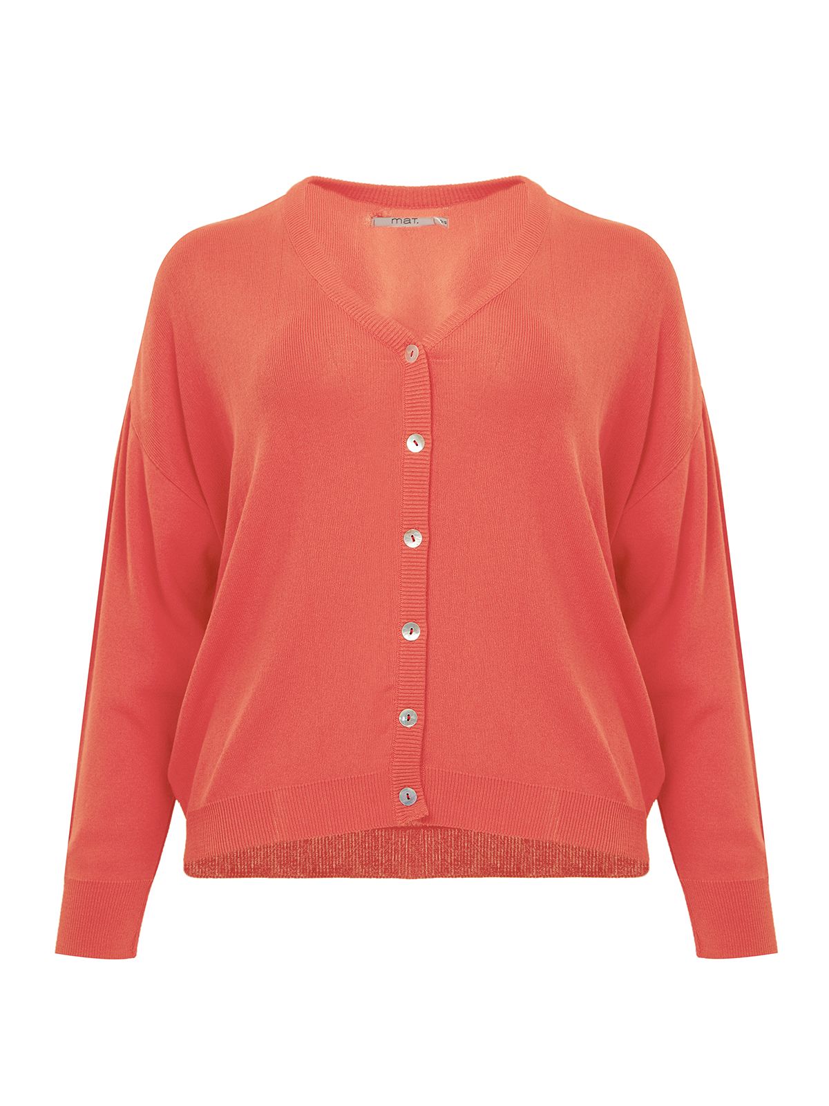Fine-knit long sleeve cardigan