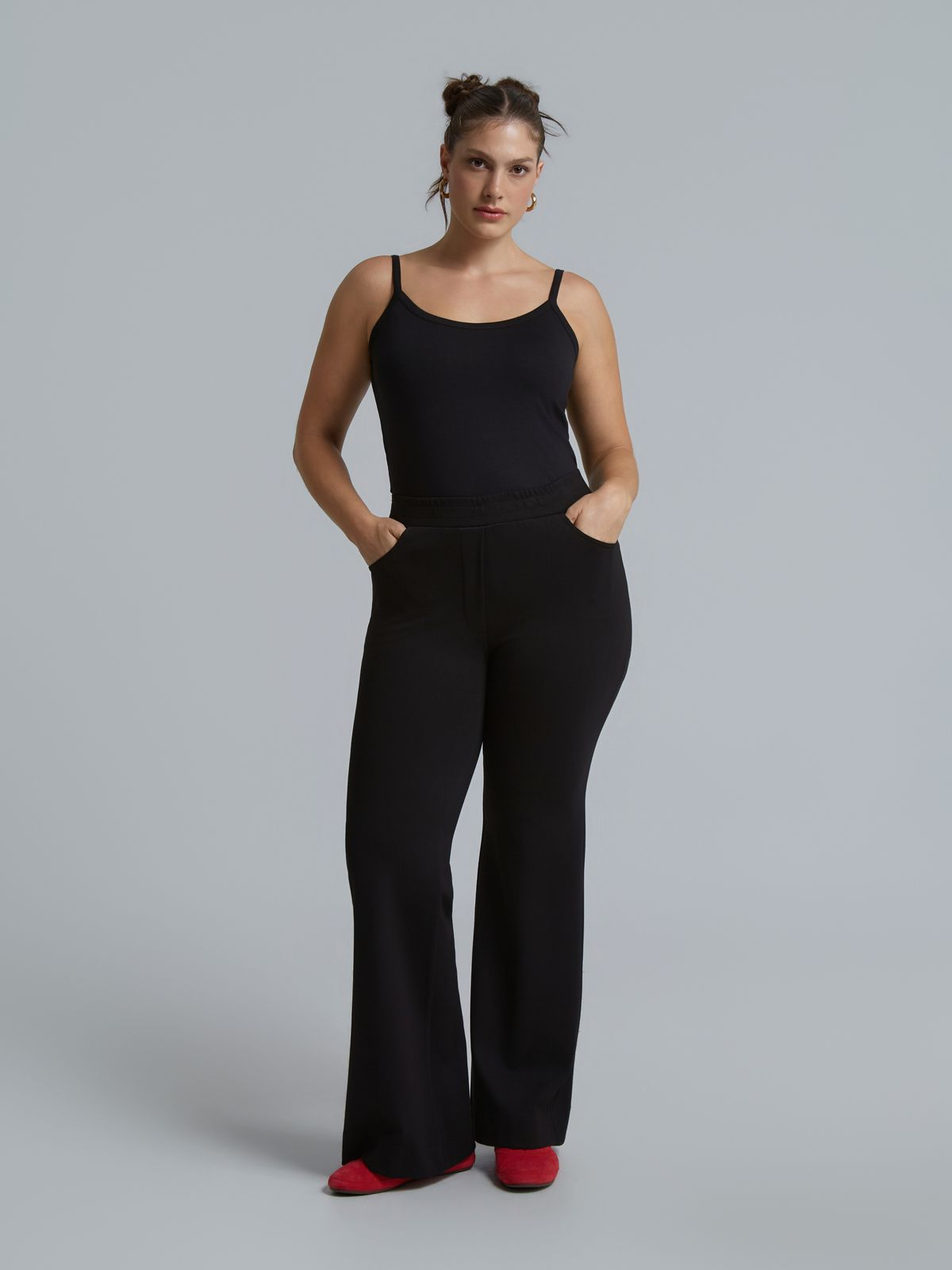 Flare fit stretch pants