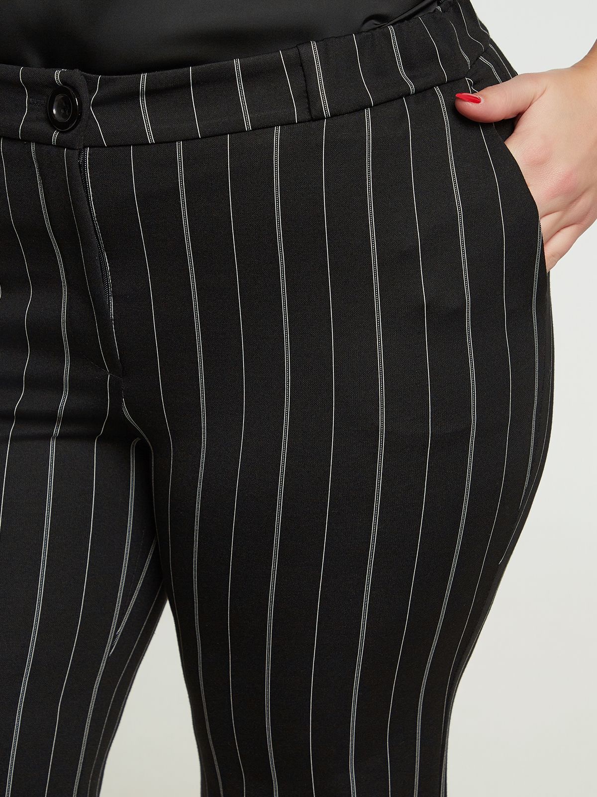 Flare pinstripe suit trousers