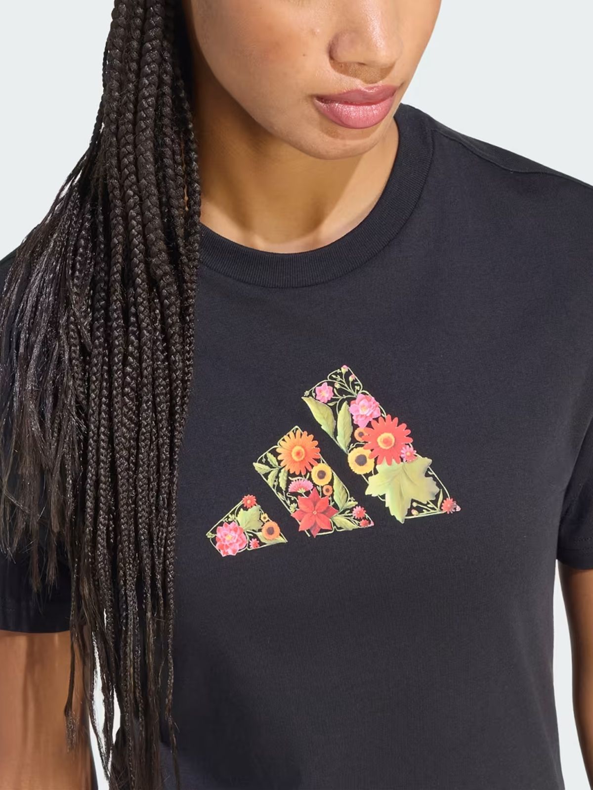 Floral 3-Bar Logo T-Shirt