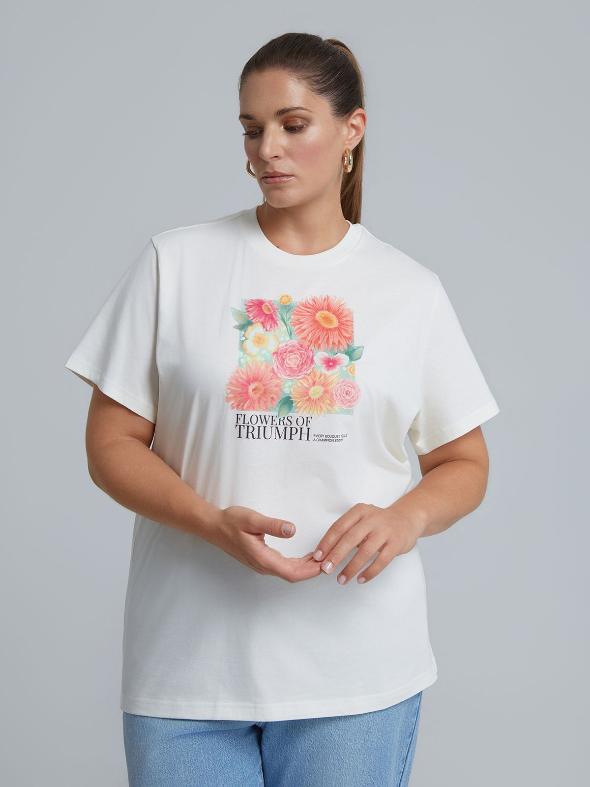 Floral Loose Graphic T-shirt 2