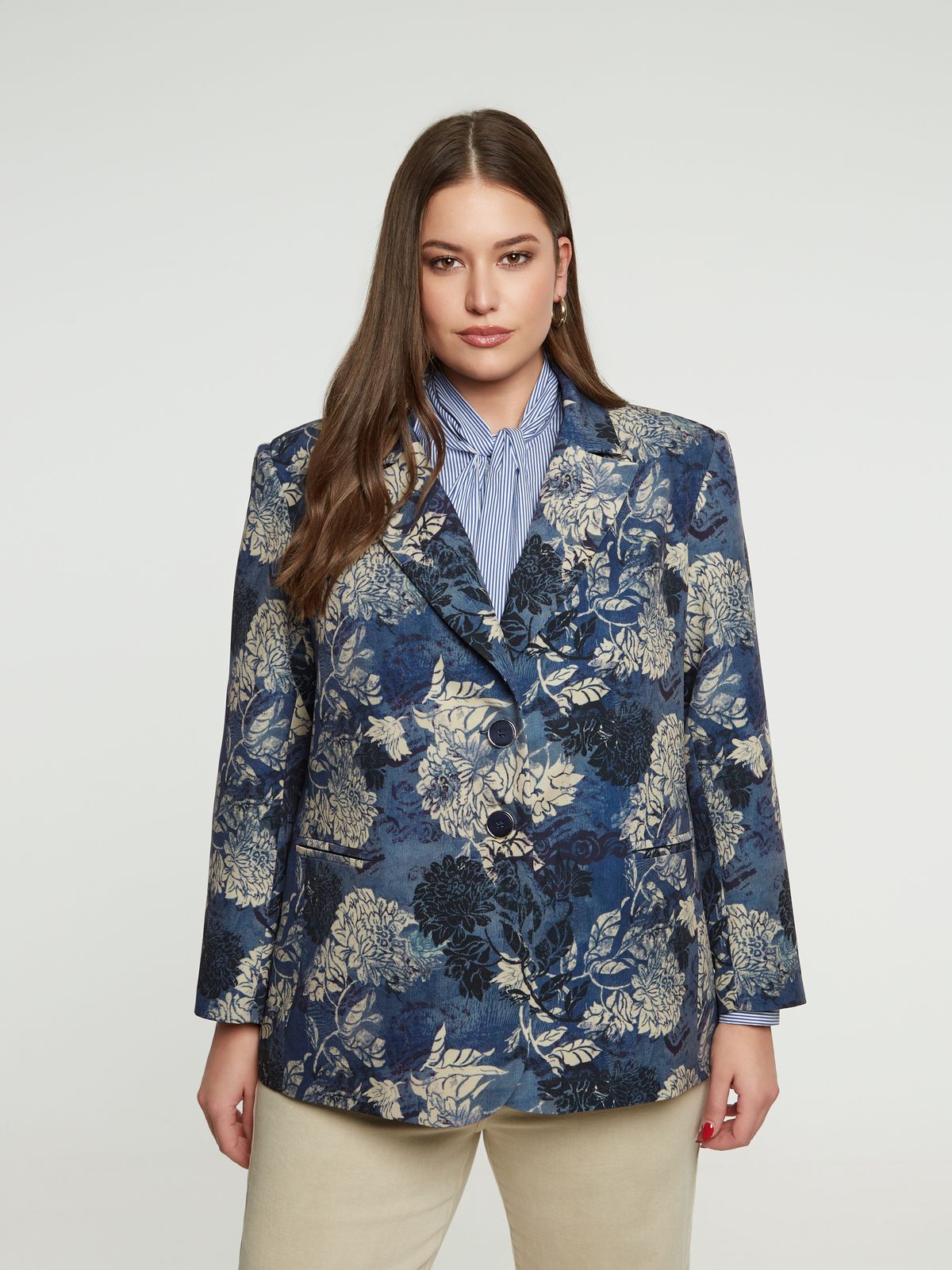 Floral tailored blazer