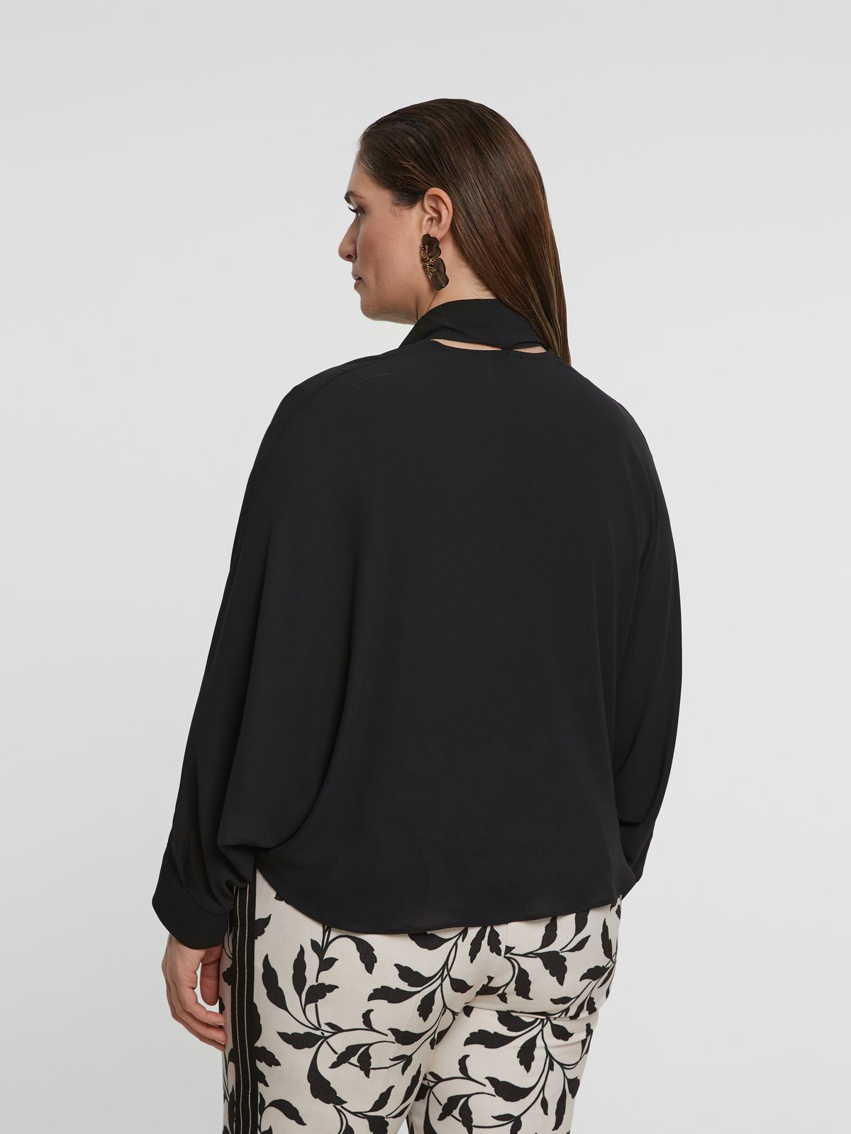 Flowing V-neck blouse