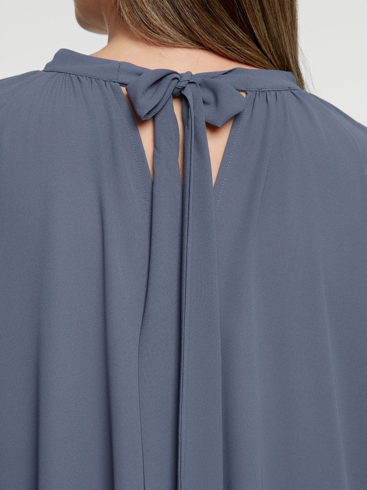 Flowy ruffle-sleeve blouse