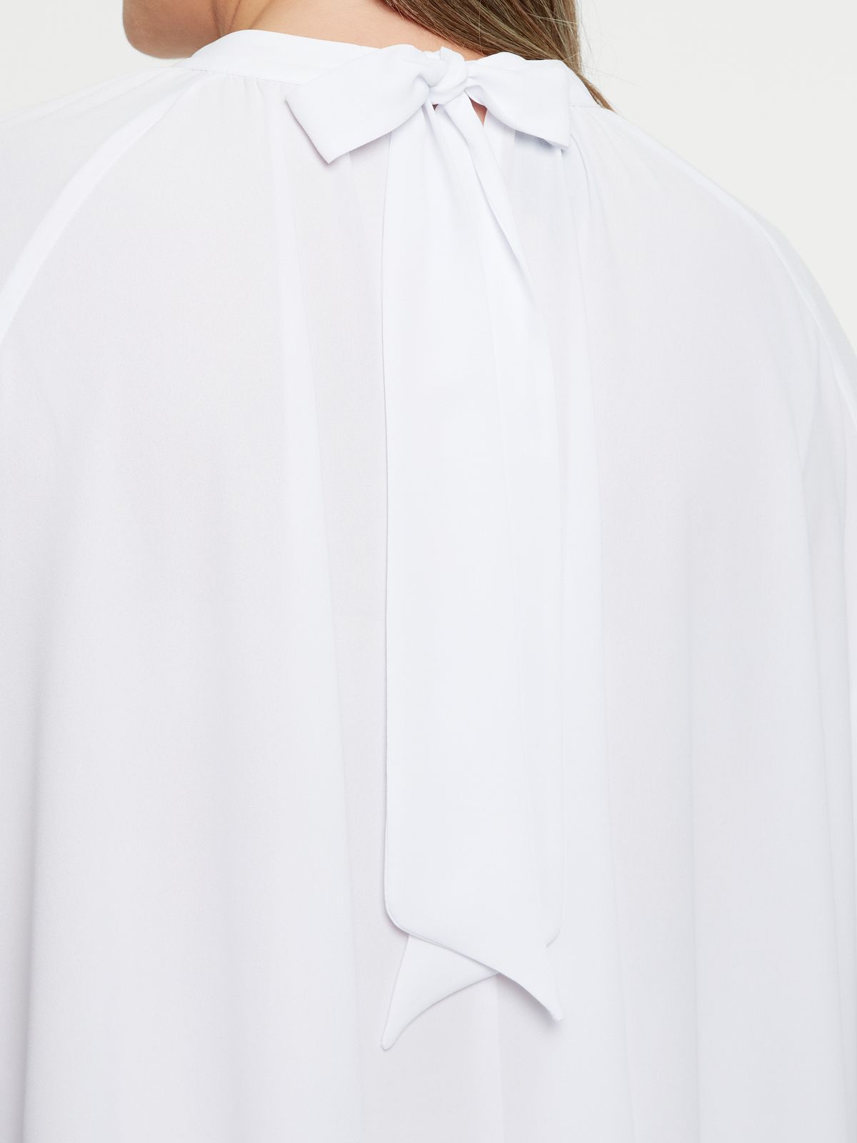Flowy ruffle-sleeve blouse