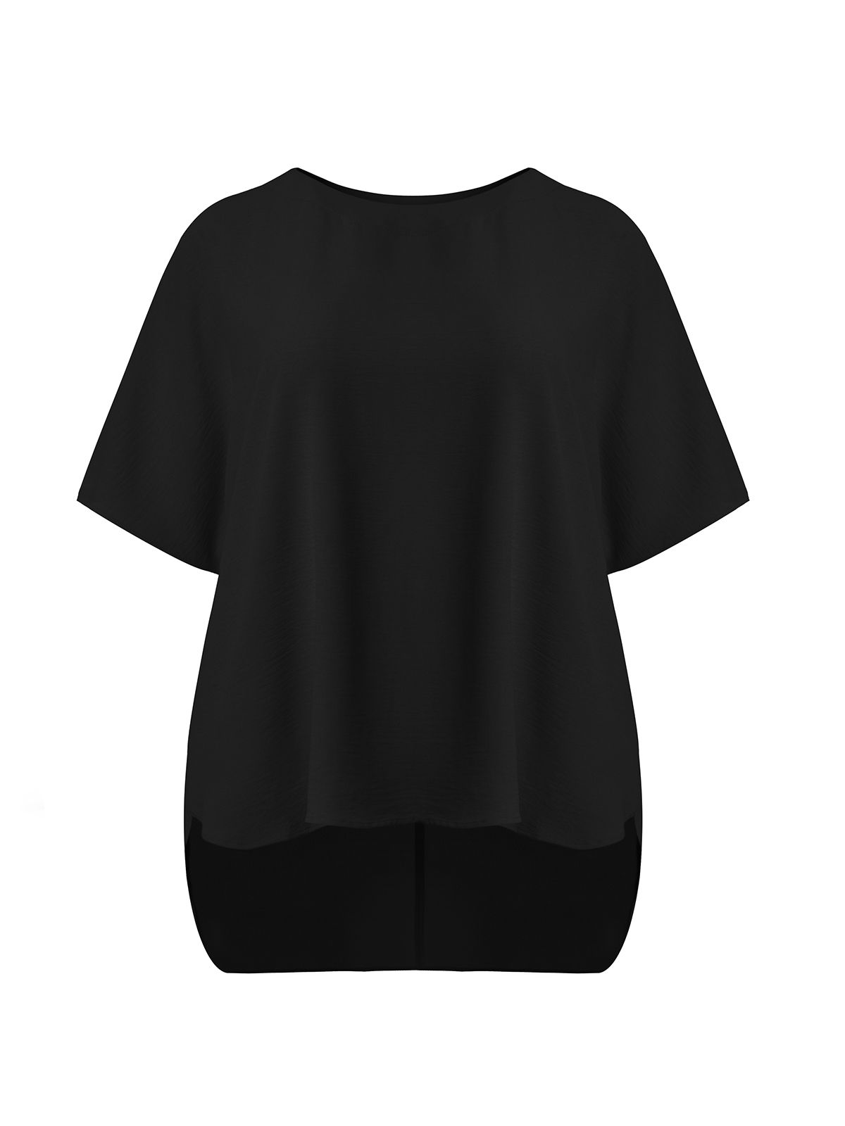 Flowy short-sleeve blouse