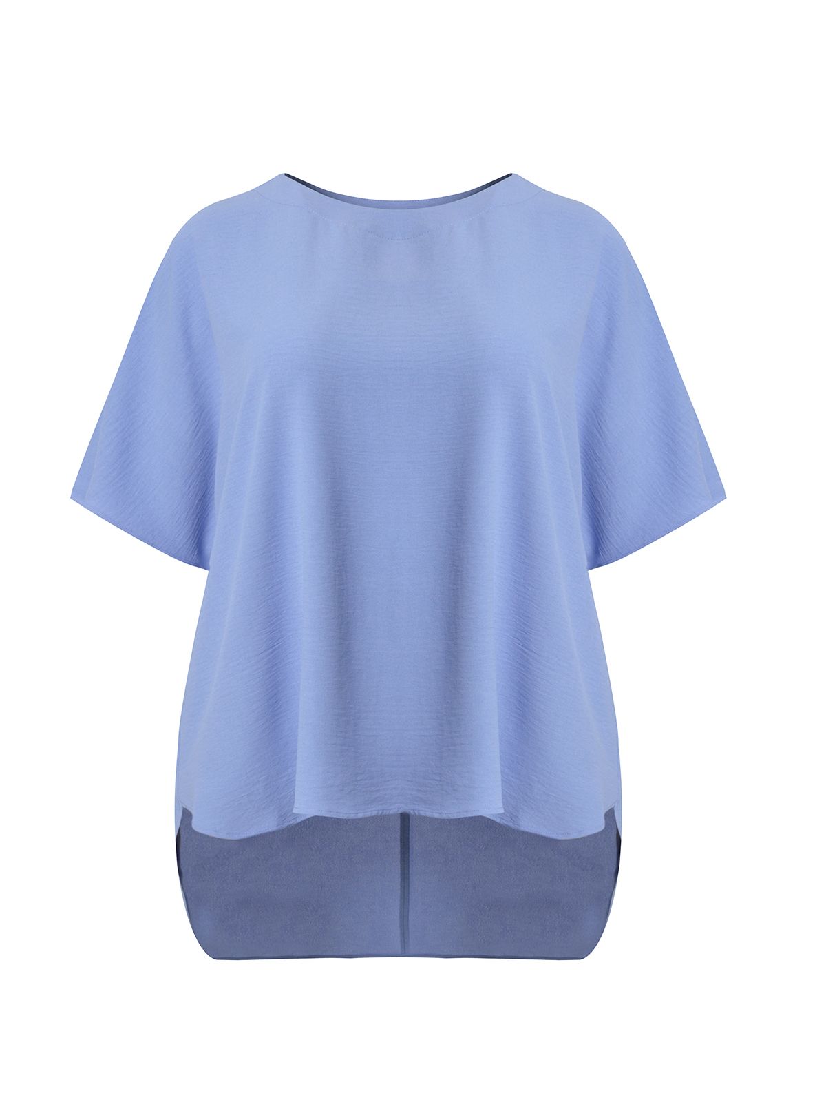 Flowy short-sleeve blouse