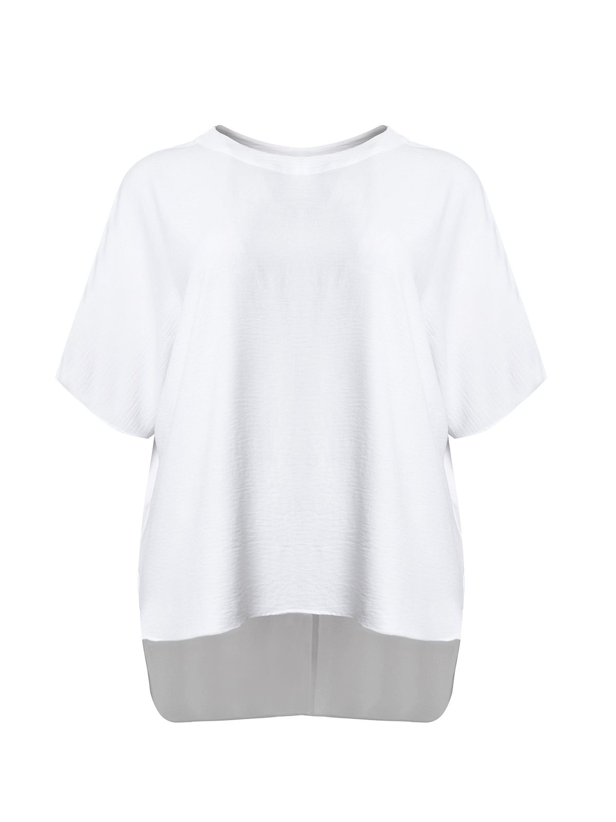 Flowy short-sleeve blouse