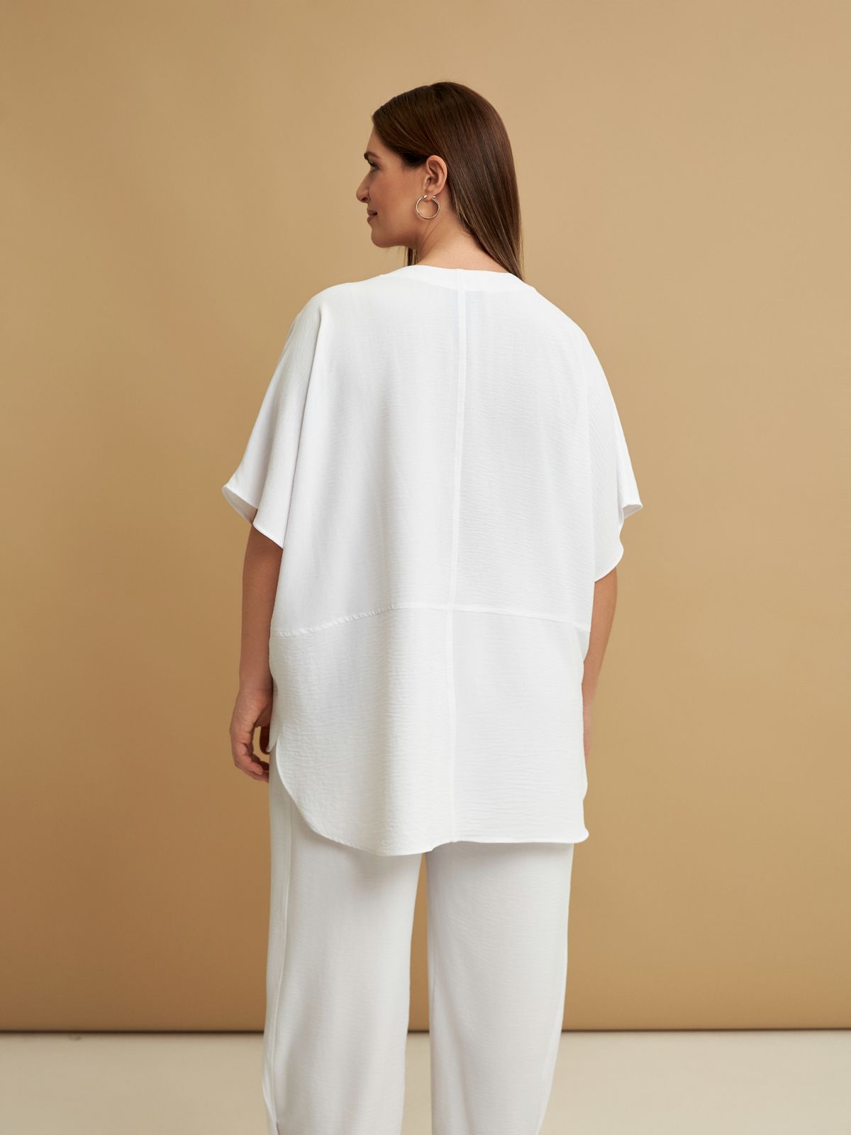 Flowy short-sleeve blouse