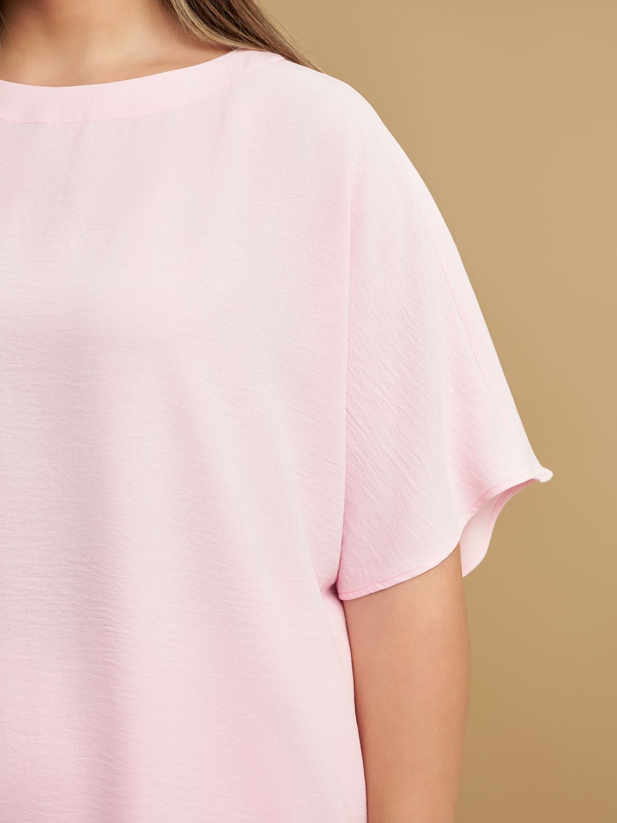 Flowy short-sleeve blouse