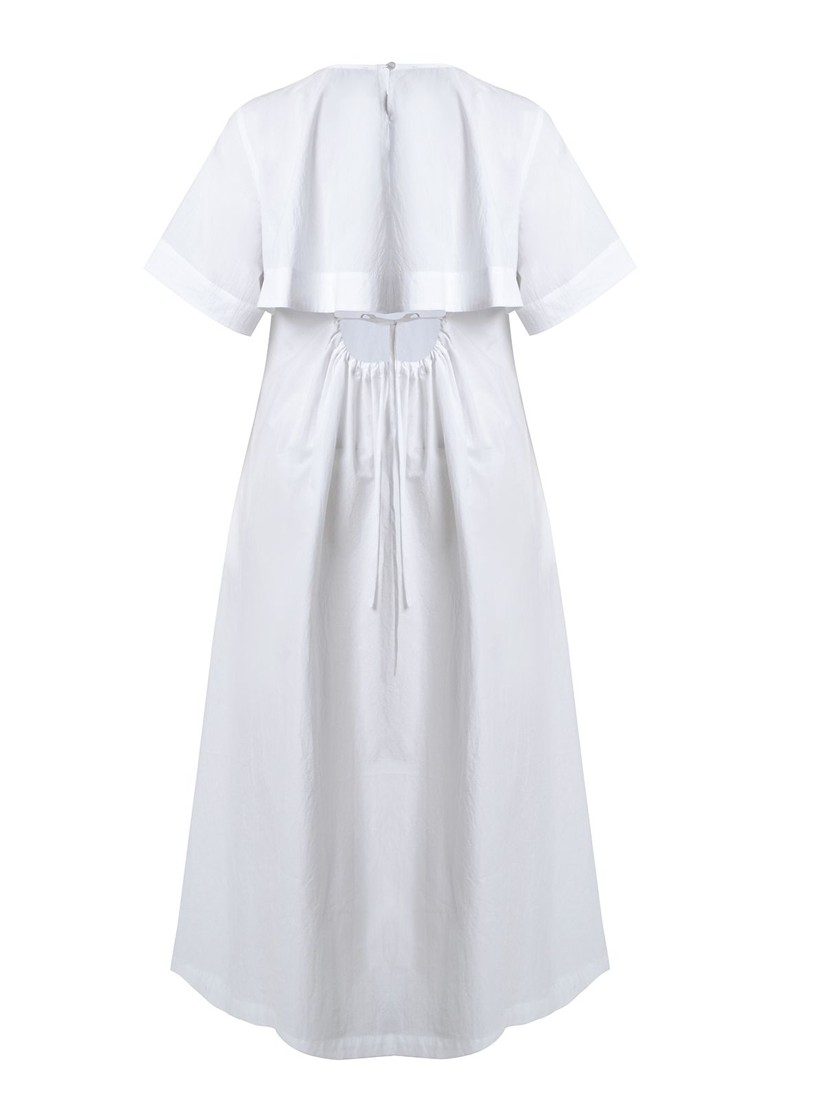 Poplin dress with open back detail