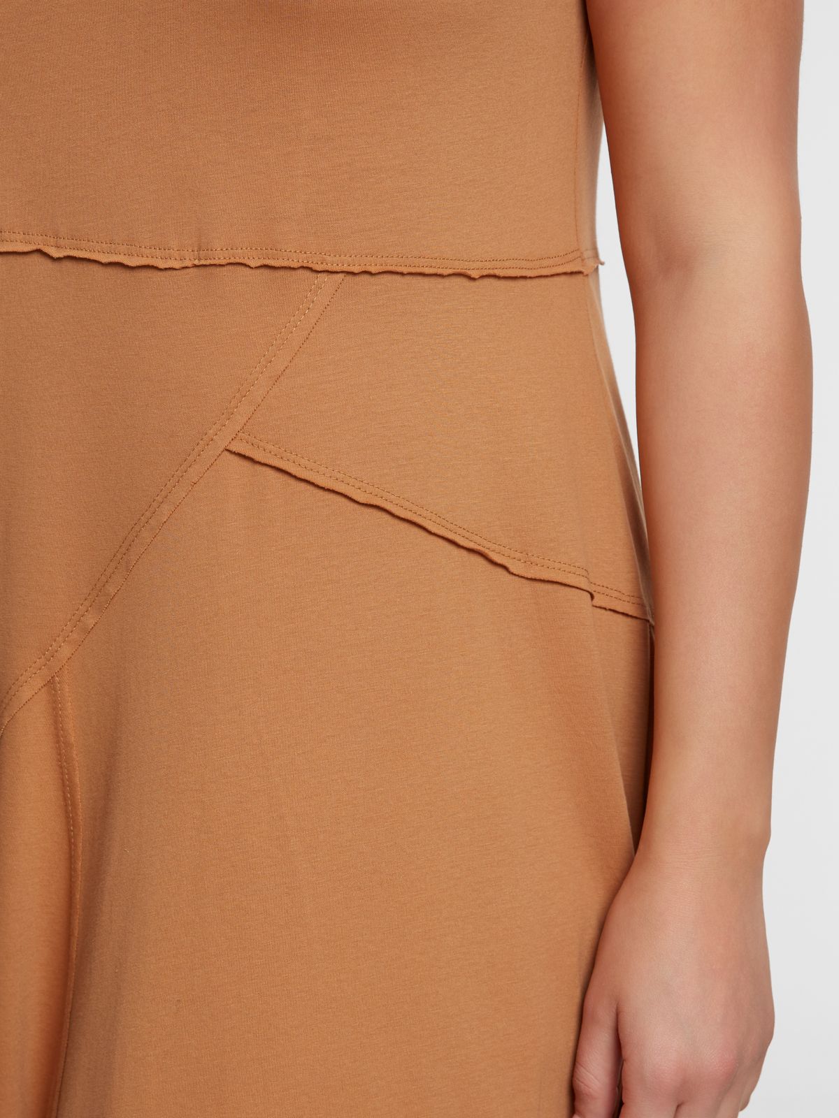 Asymmetrical cotton sleeveless dress