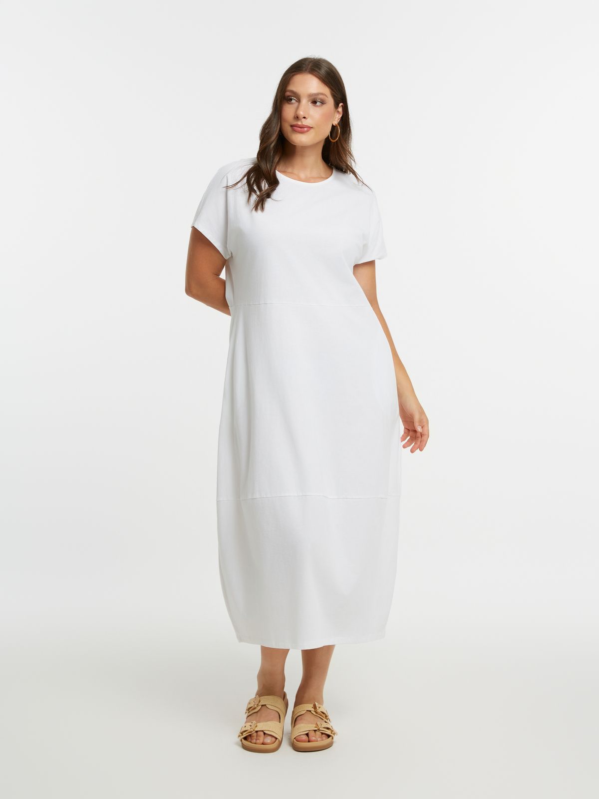 Short-sleeve cotton dress