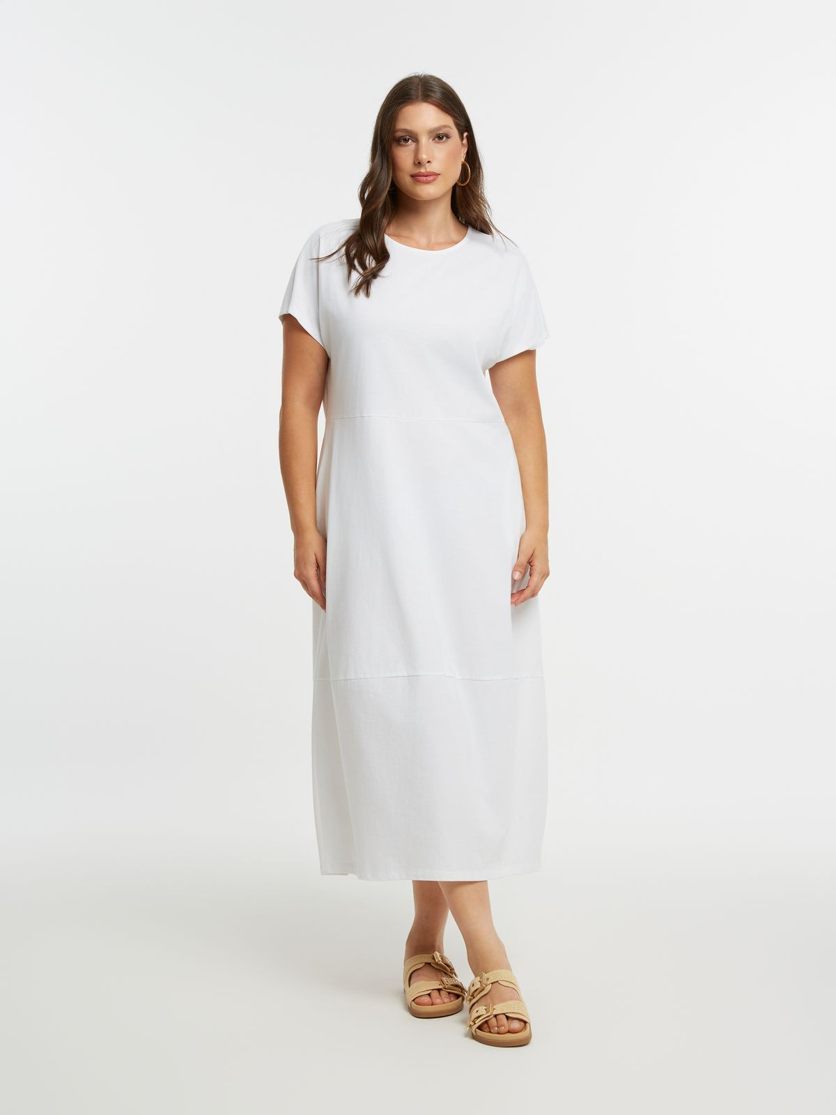 Short-sleeve cotton dress