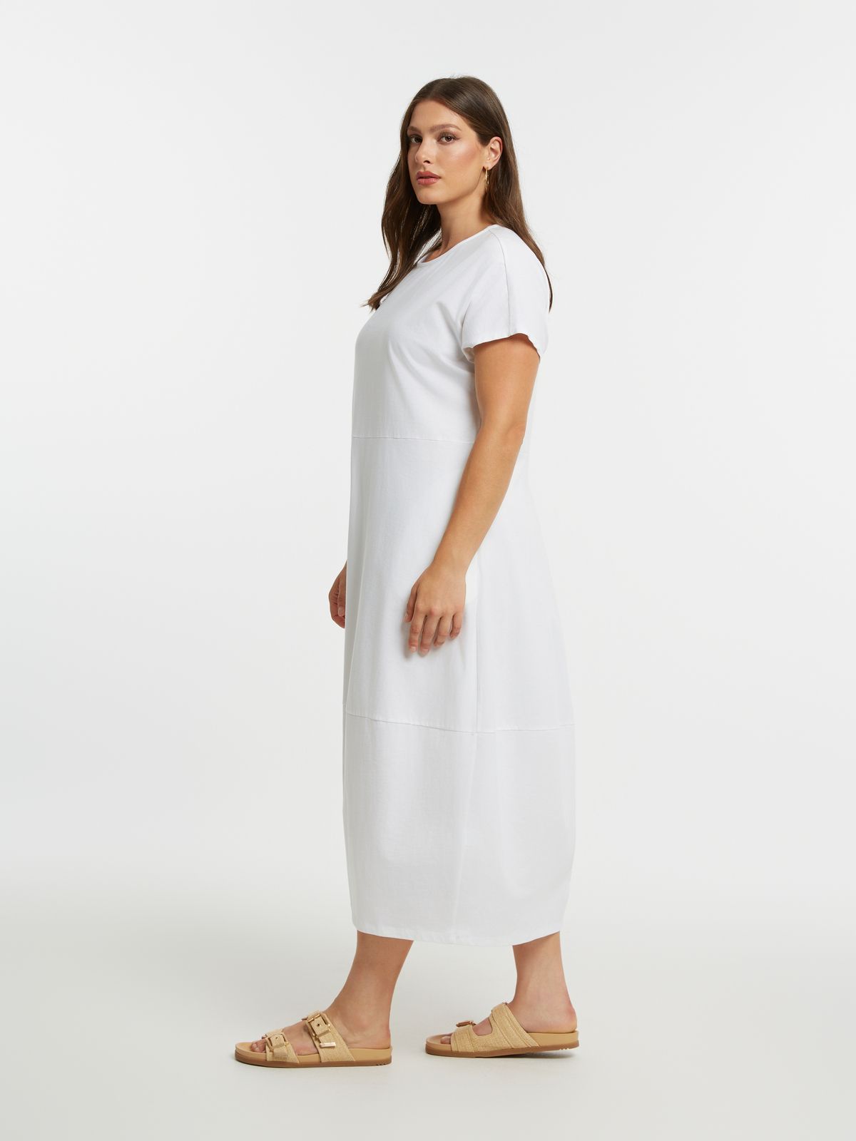 Short-sleeve cotton dress