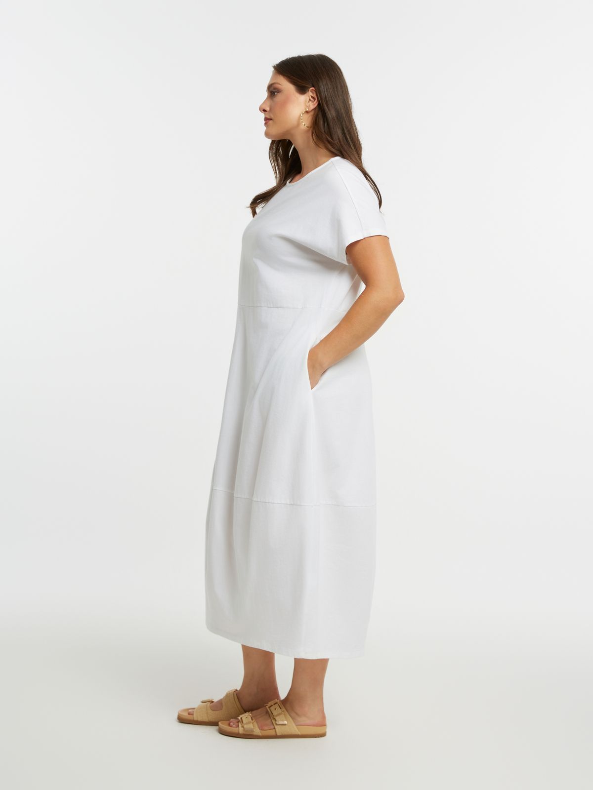 Short-sleeve cotton dress