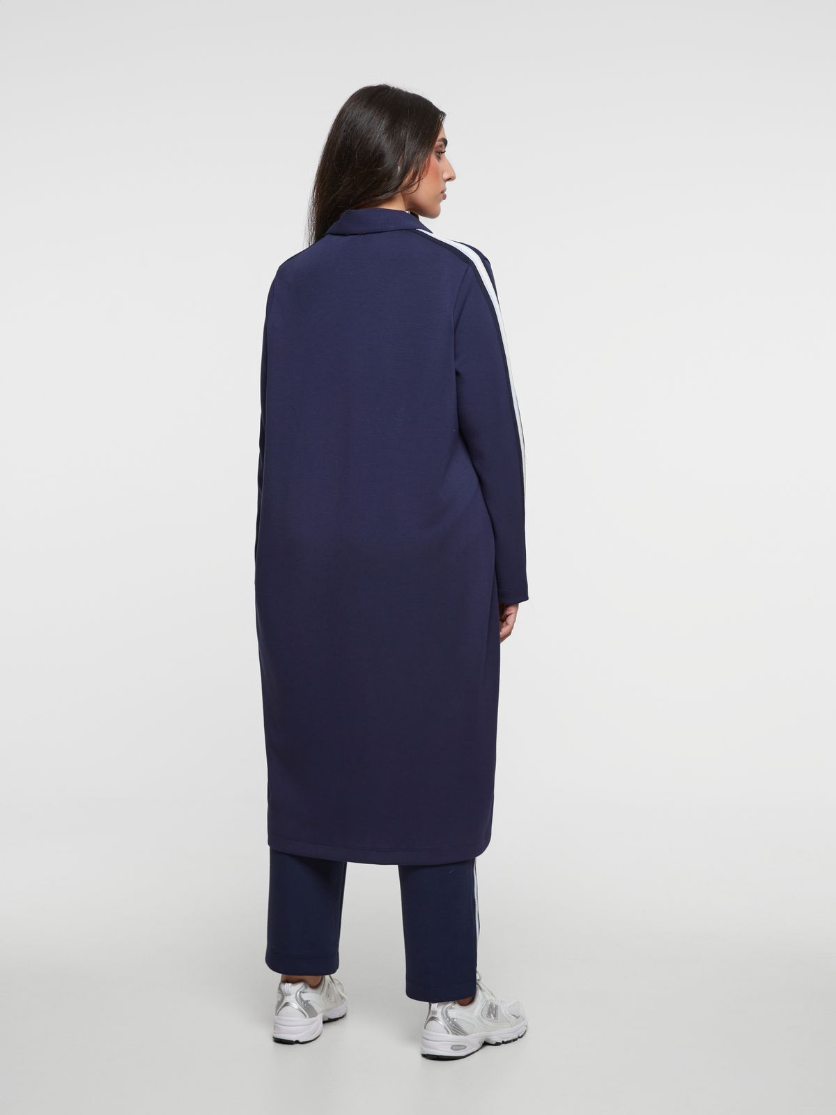 Viscose shirt-dress with sporty details