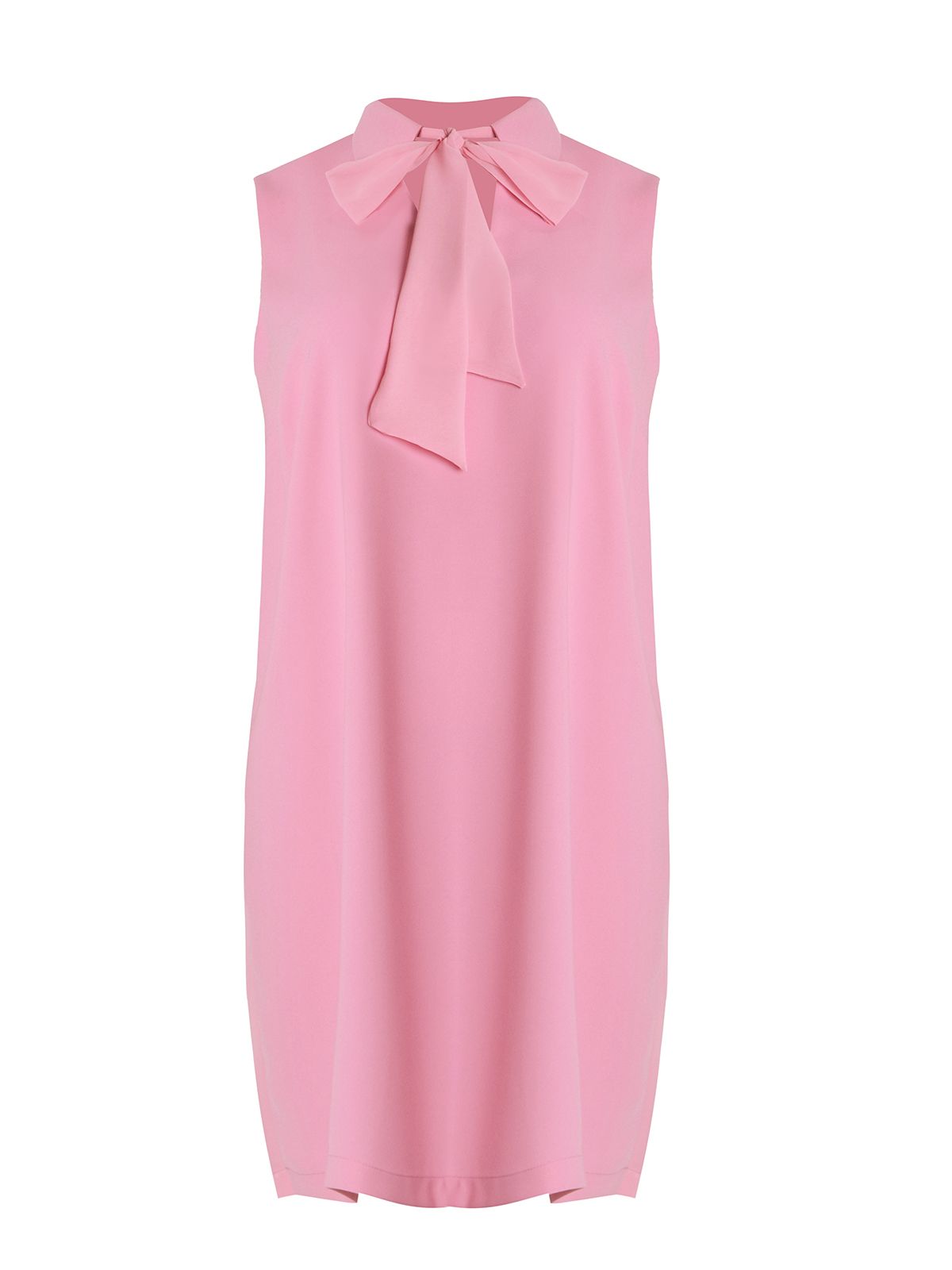 Sleeveless dress with tie neck detail