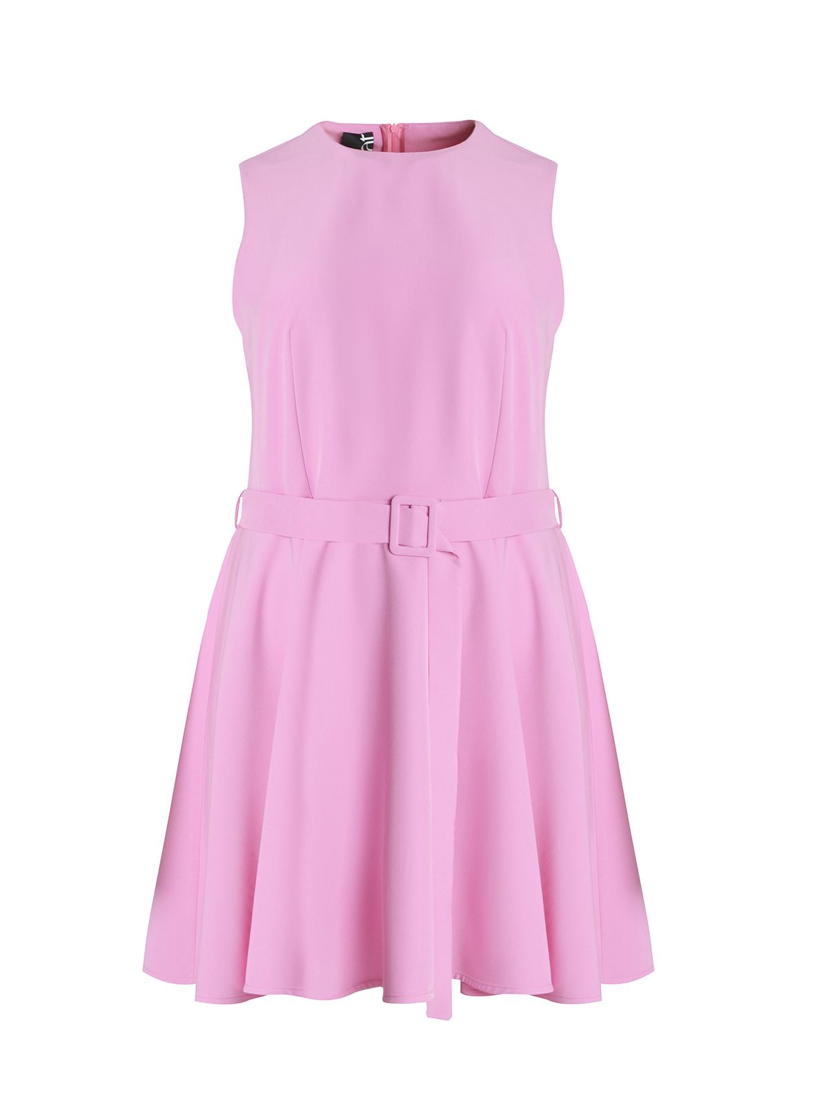 Flare mini dress with belt