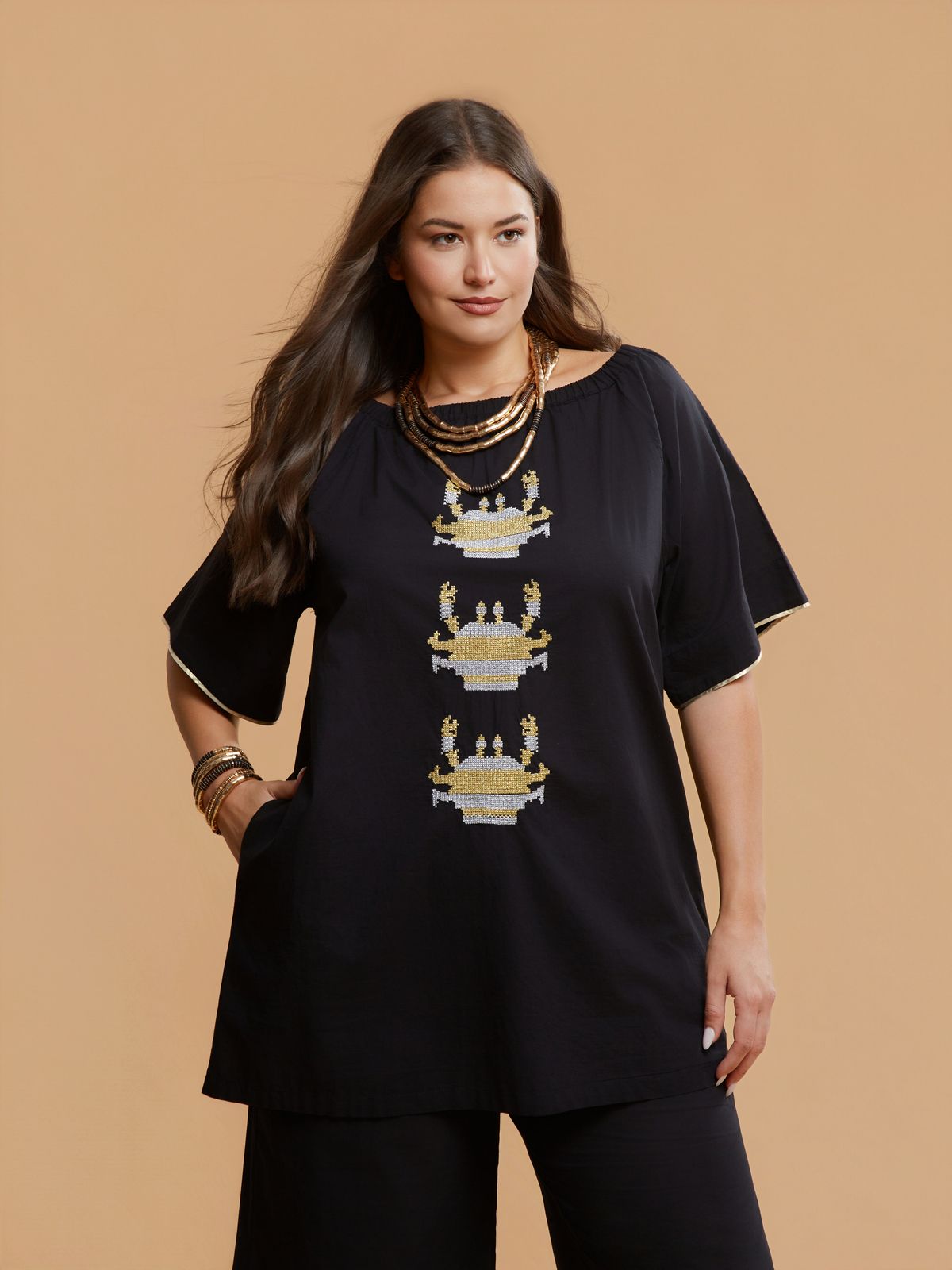 ΦΟΡΕΜΑ OFF SHOULDER ΚΕΝΤΗΜΑ BLACK