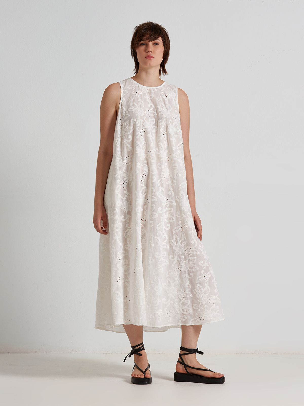 Broderie anglaise cotton dress
