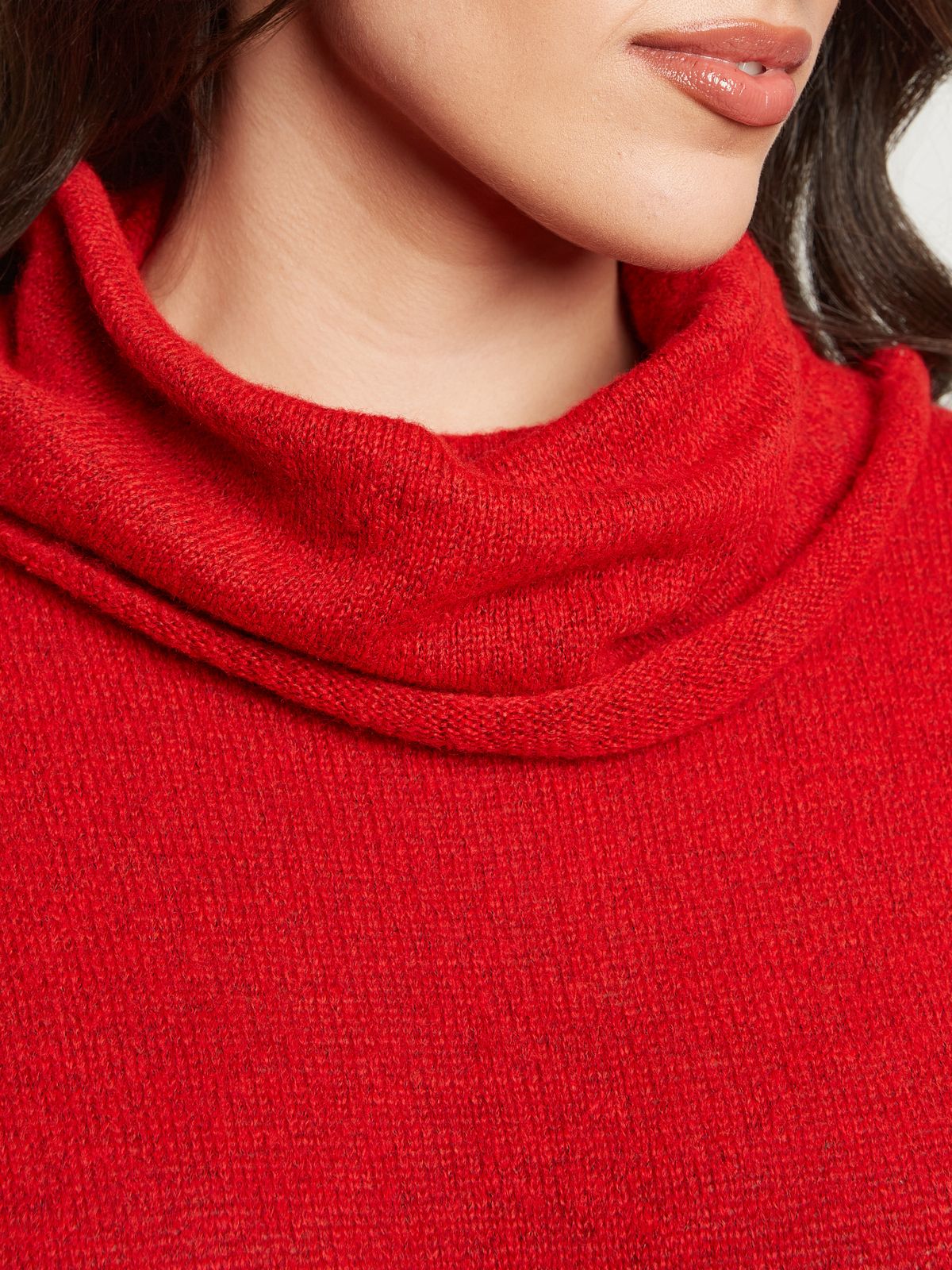 Basic knit turtleneck dress