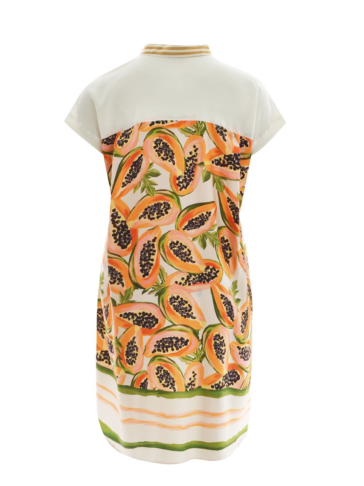 Long shirt with papaya print on the back