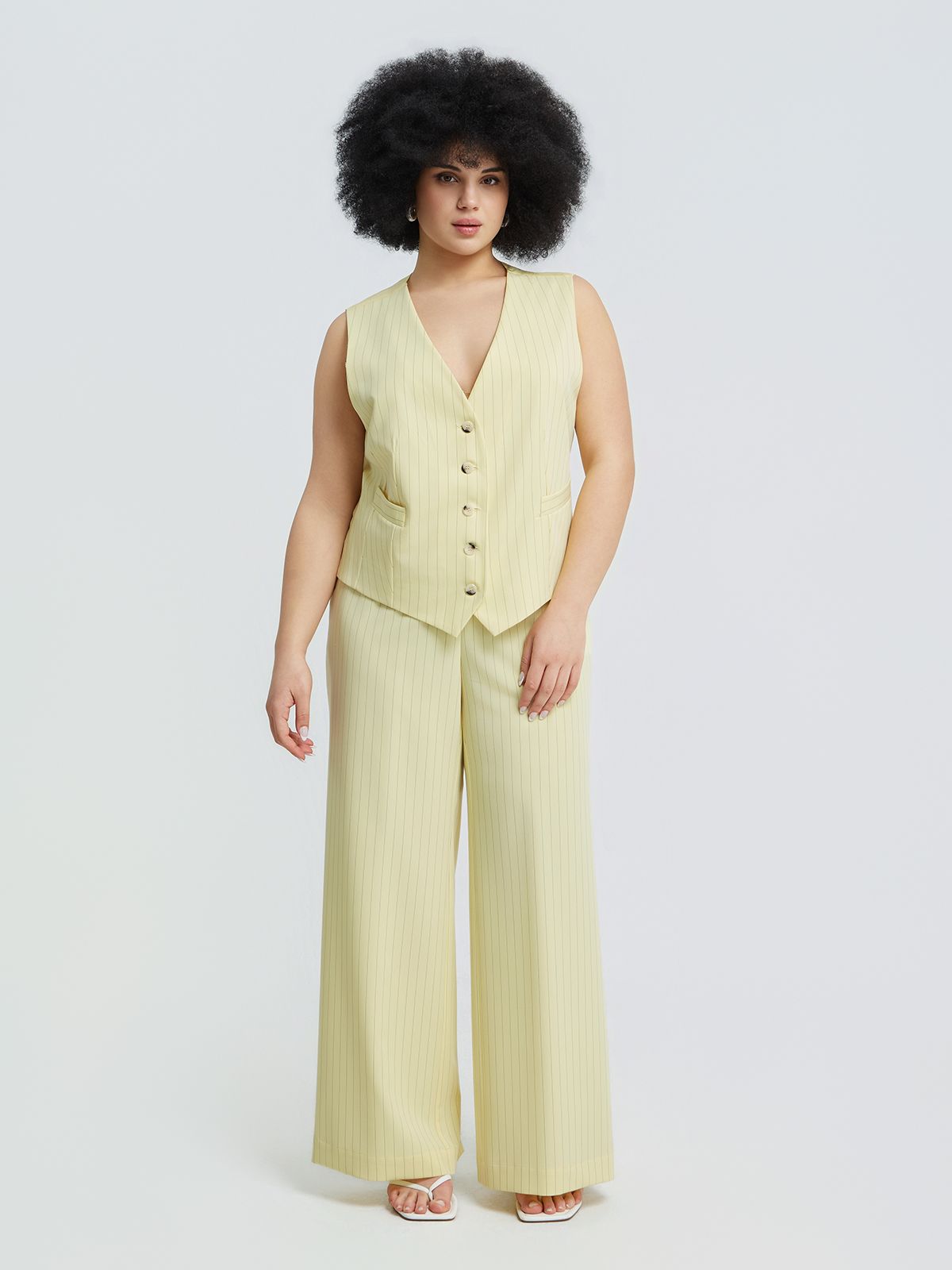 Pinstripe tailored vest