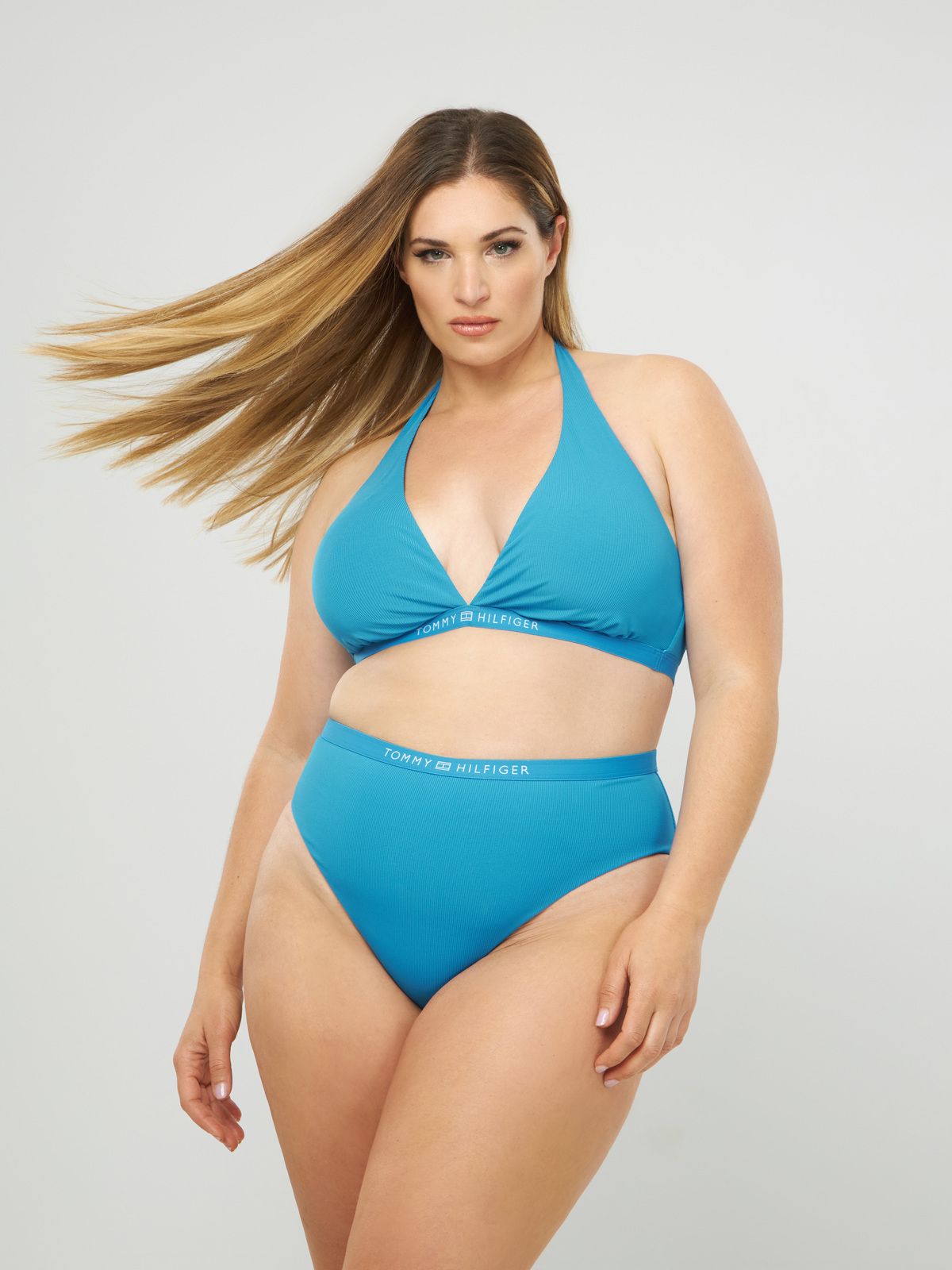 Halter Triangle Bikini Top - Shocking Blue