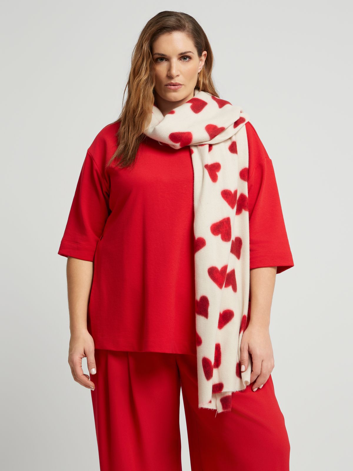 Heart print Valentine’s Day scarf