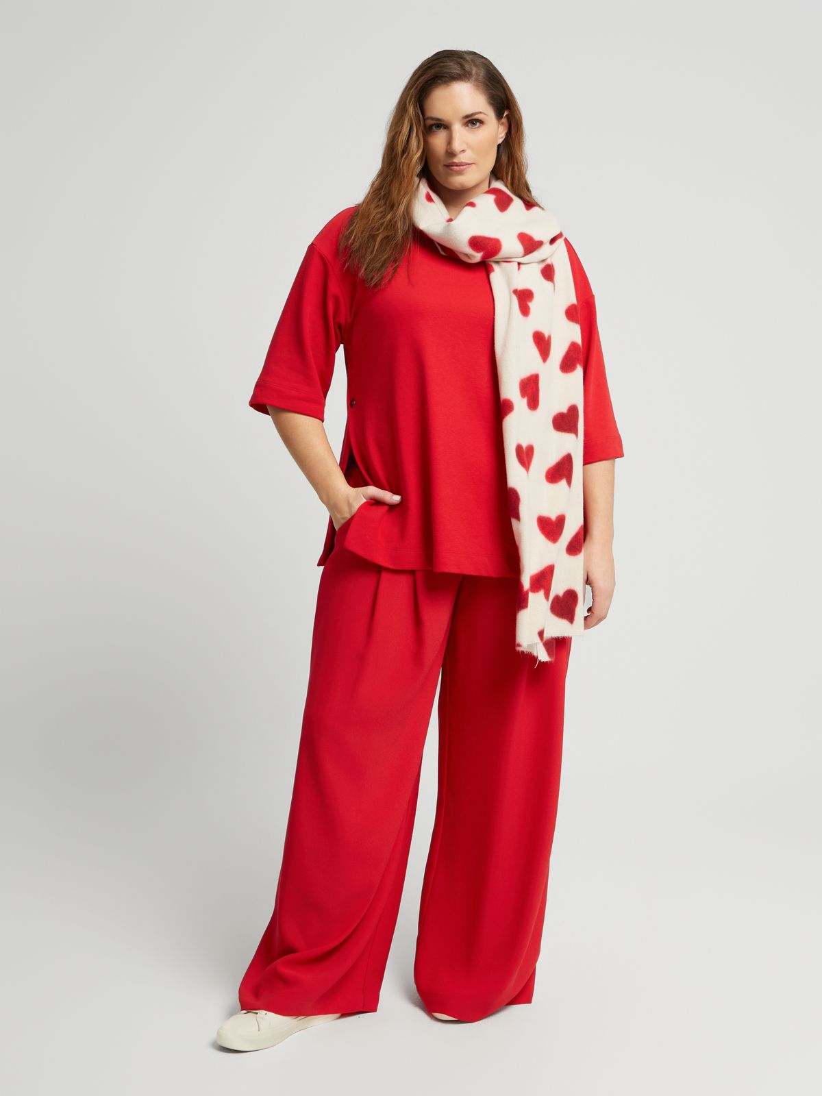 Heart print Valentine’s Day scarf