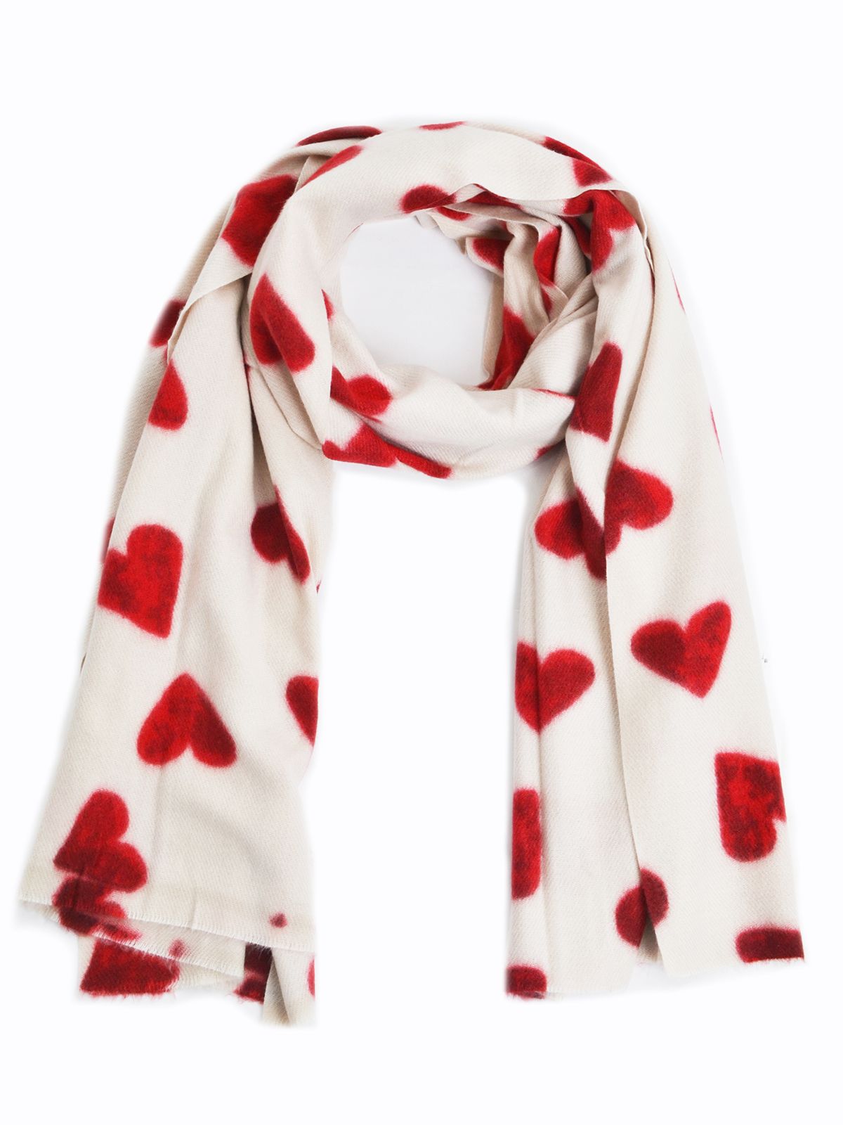 Heart print Valentine’s Day scarf