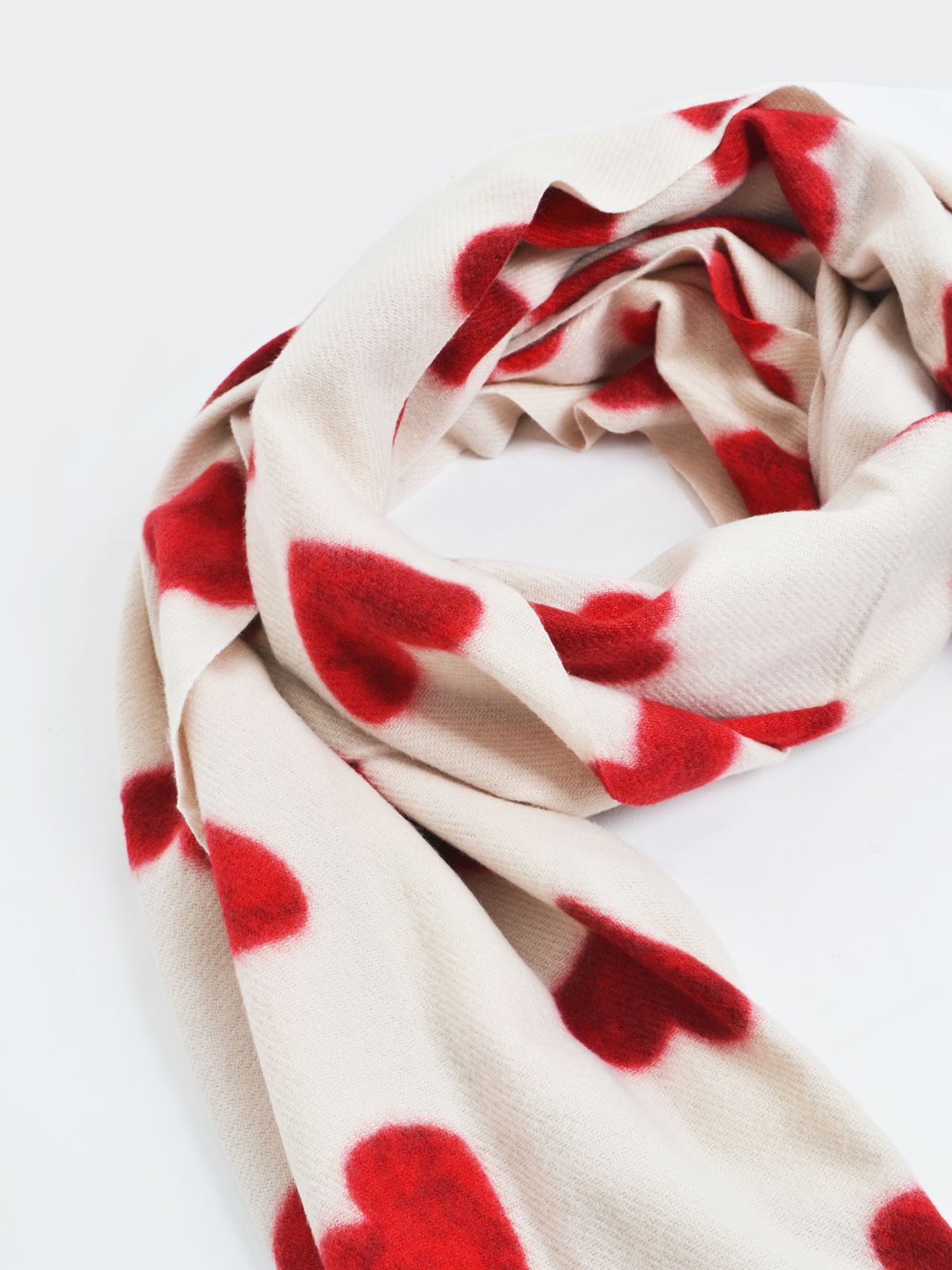 Heart print Valentine’s Day scarf