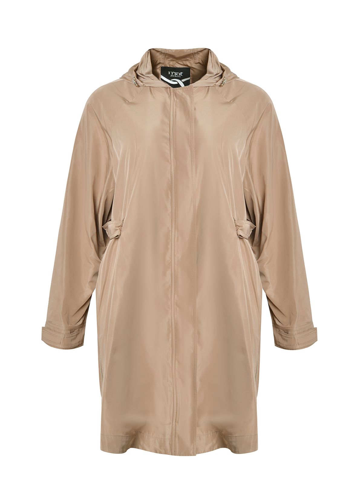 Hooded taffeta parka