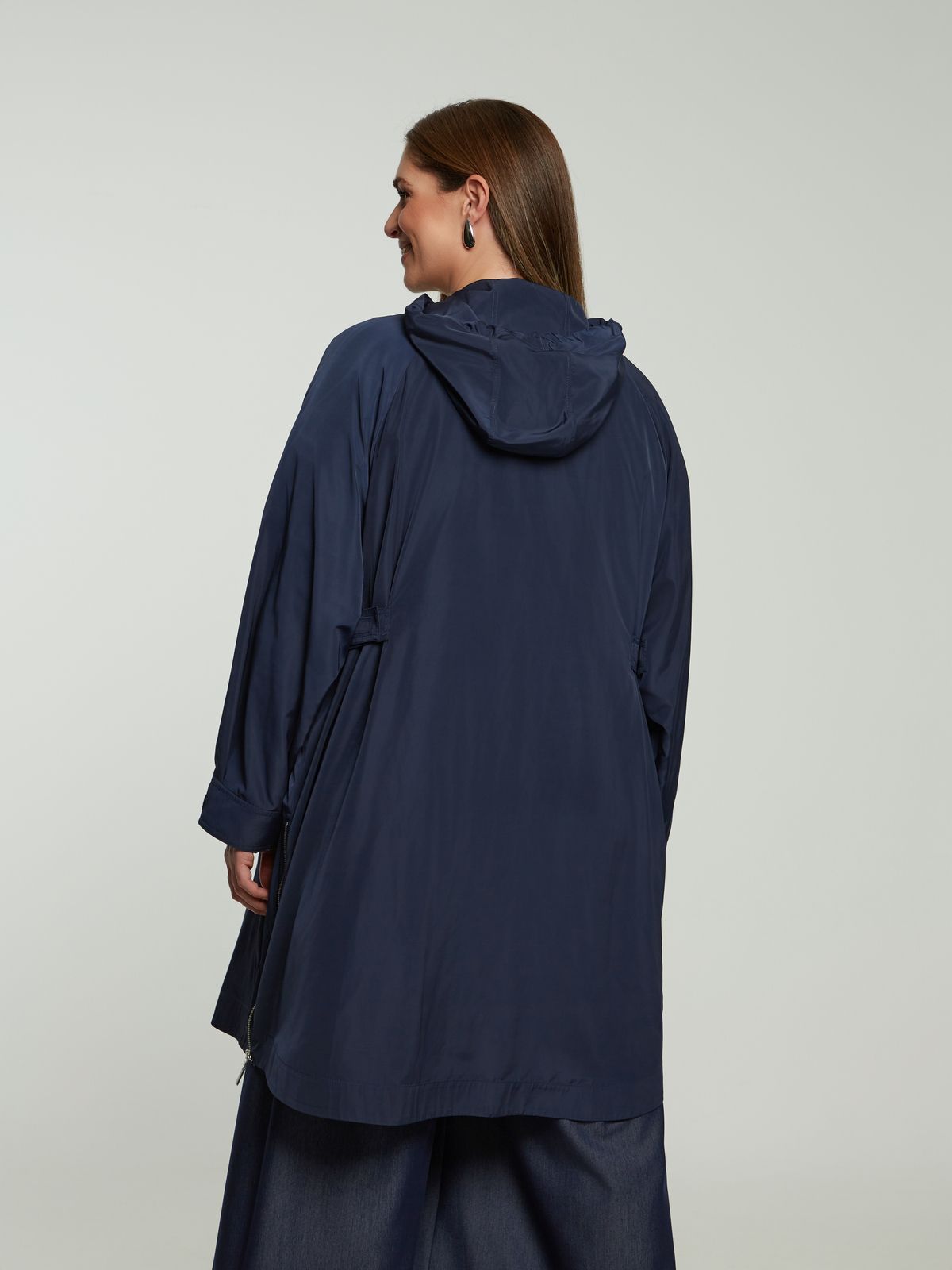 Hooded taffeta parka