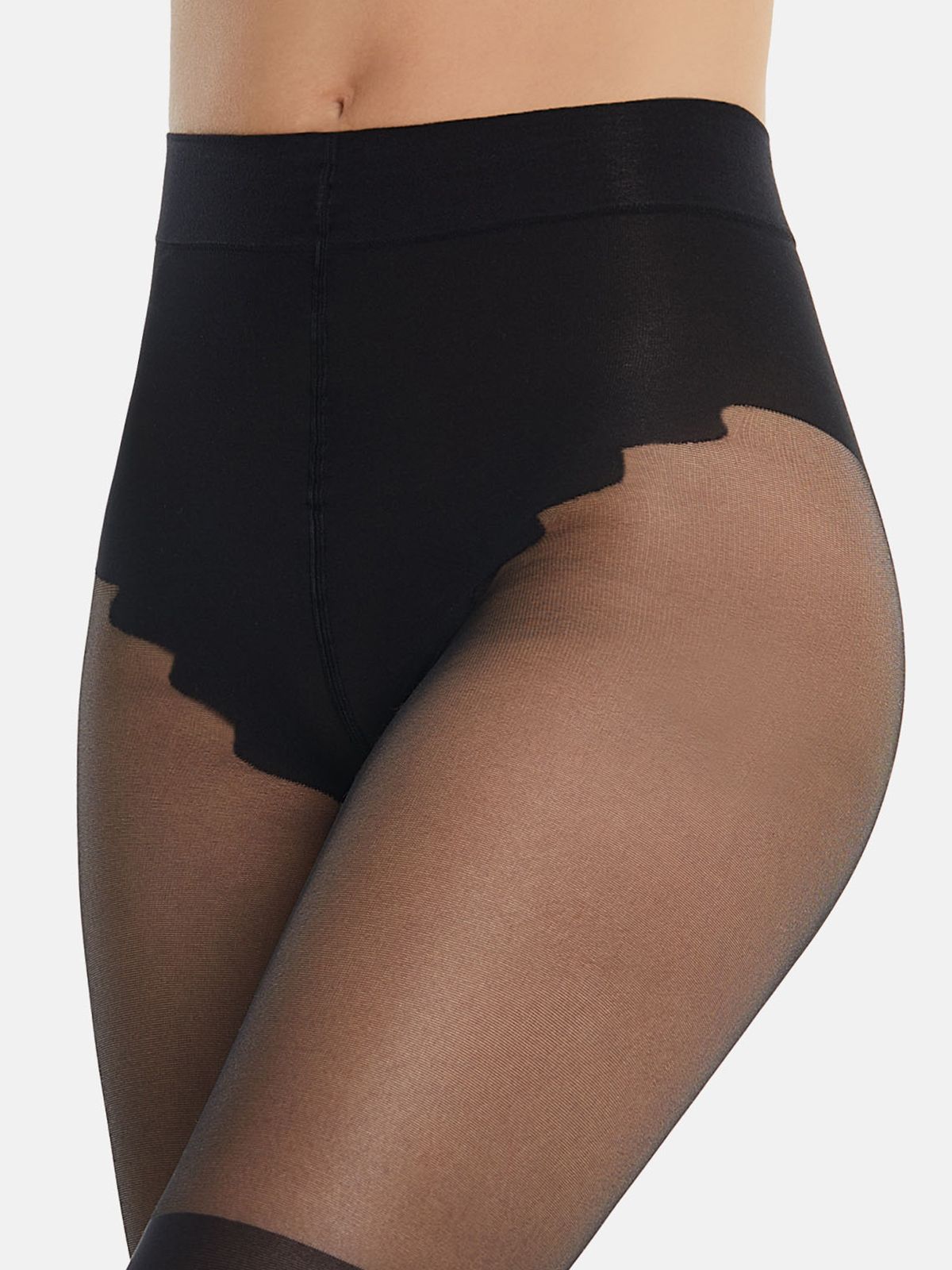 20/60 DENIER Illusion mock suspender tights
