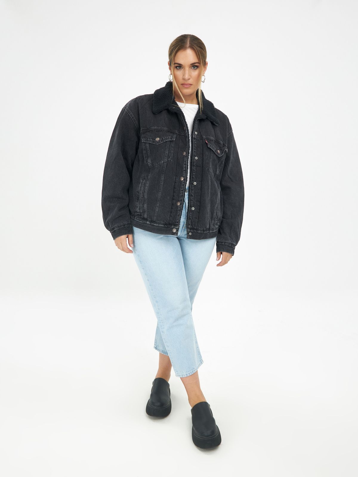90's sherpa trucker jacket