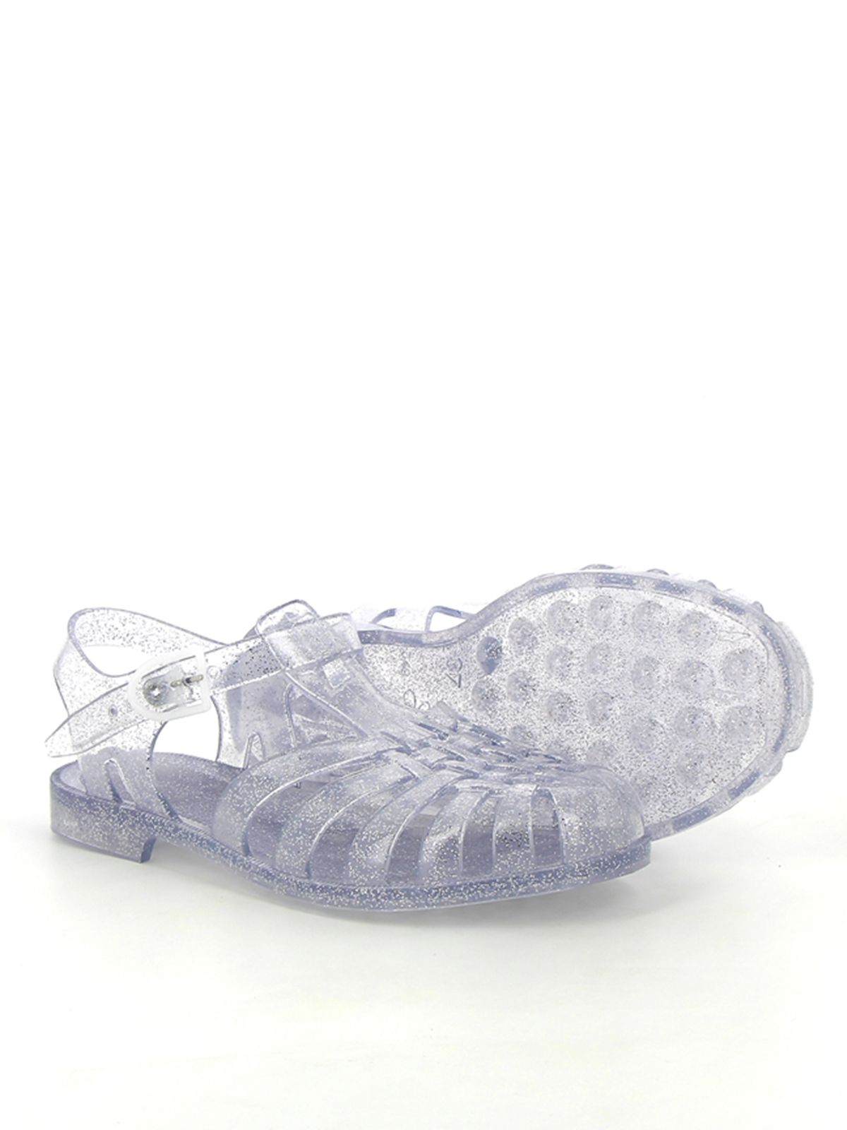 Jelly Sandals Sun in Argent Paillete