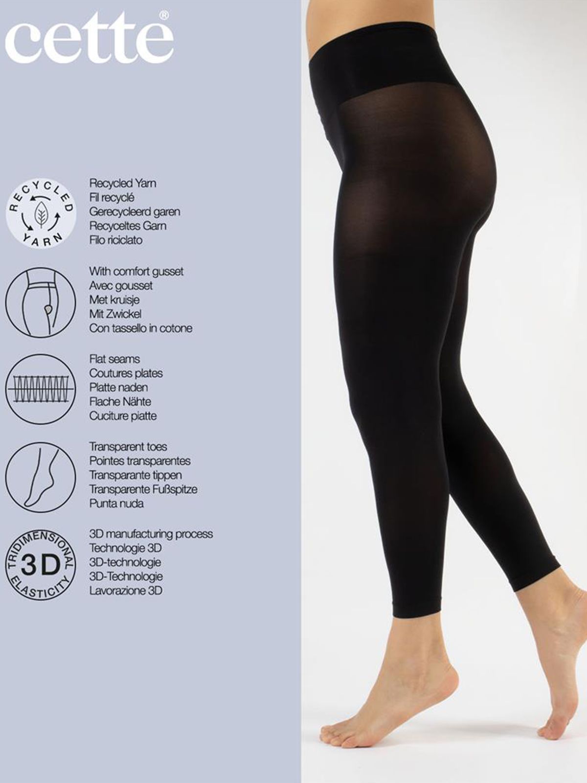 70 DENIER footless tights London Eco 