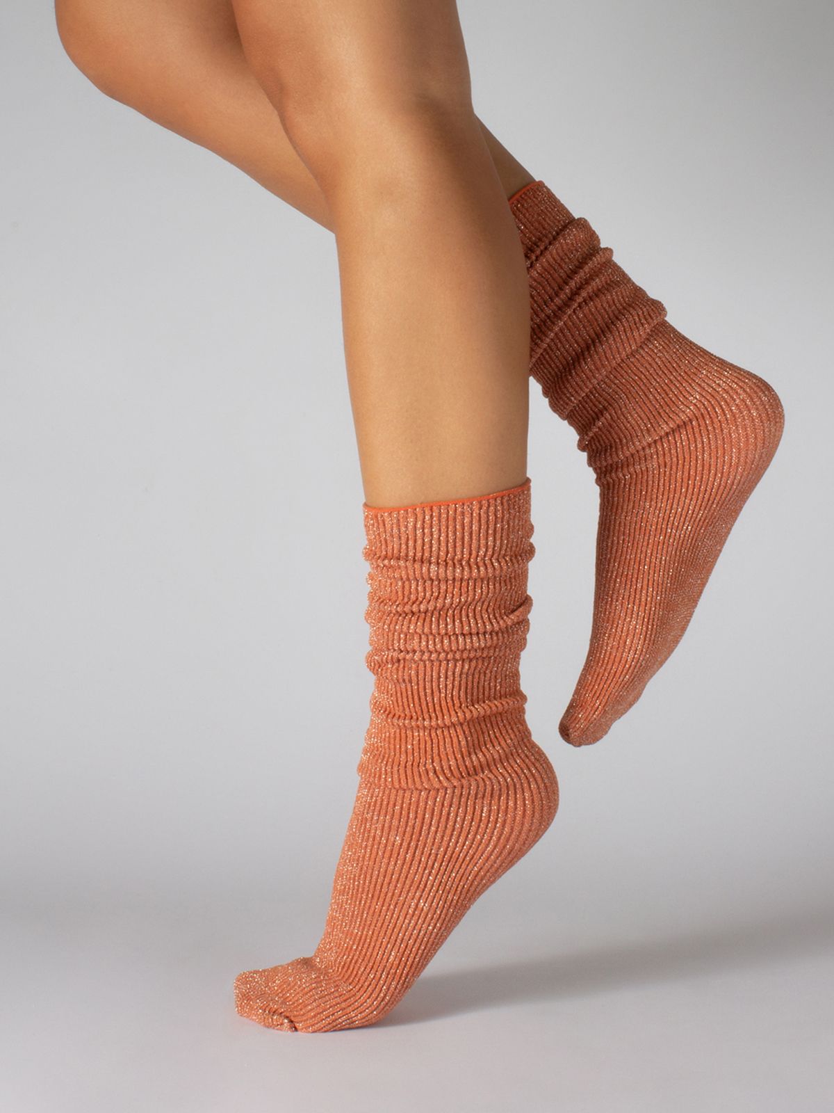 Glitter ribbed socks
