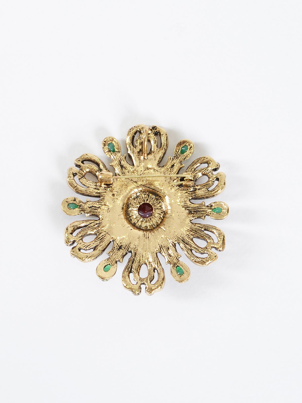 Multicolor floral brooch