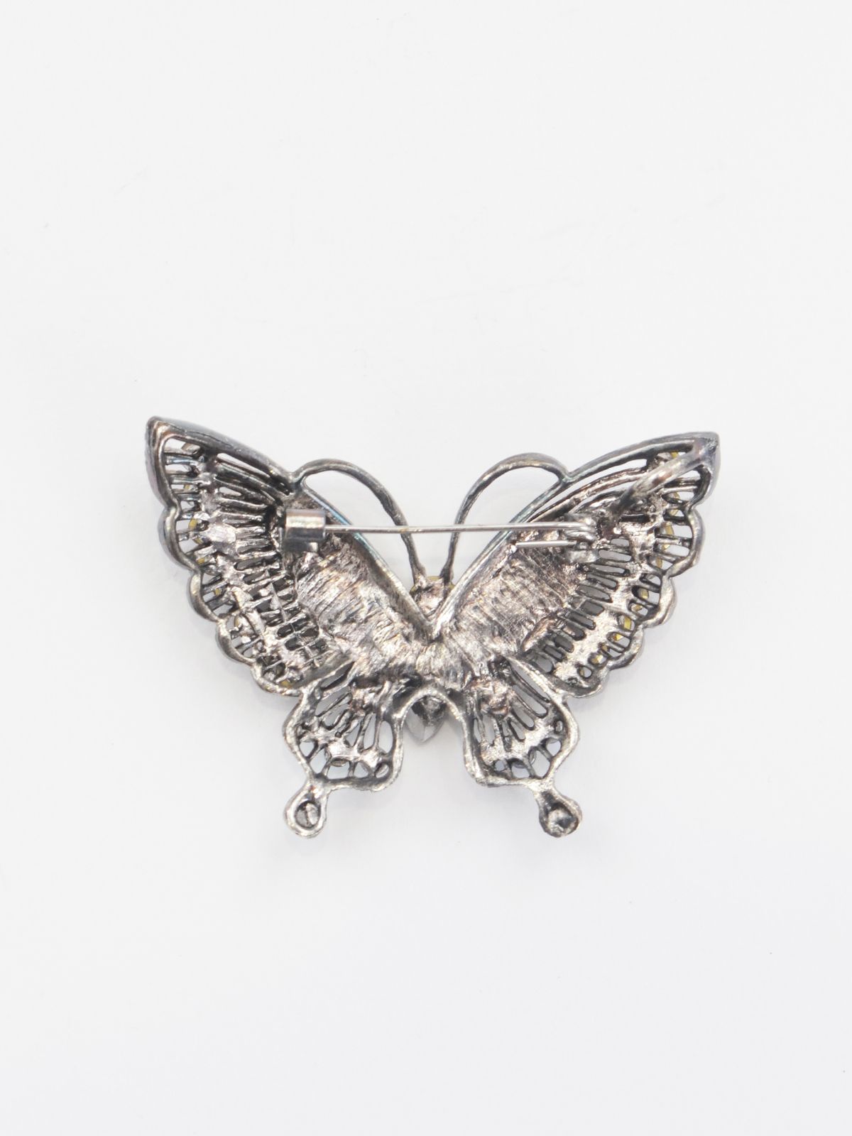 Rainbow butterfly brooch with multicolored stones