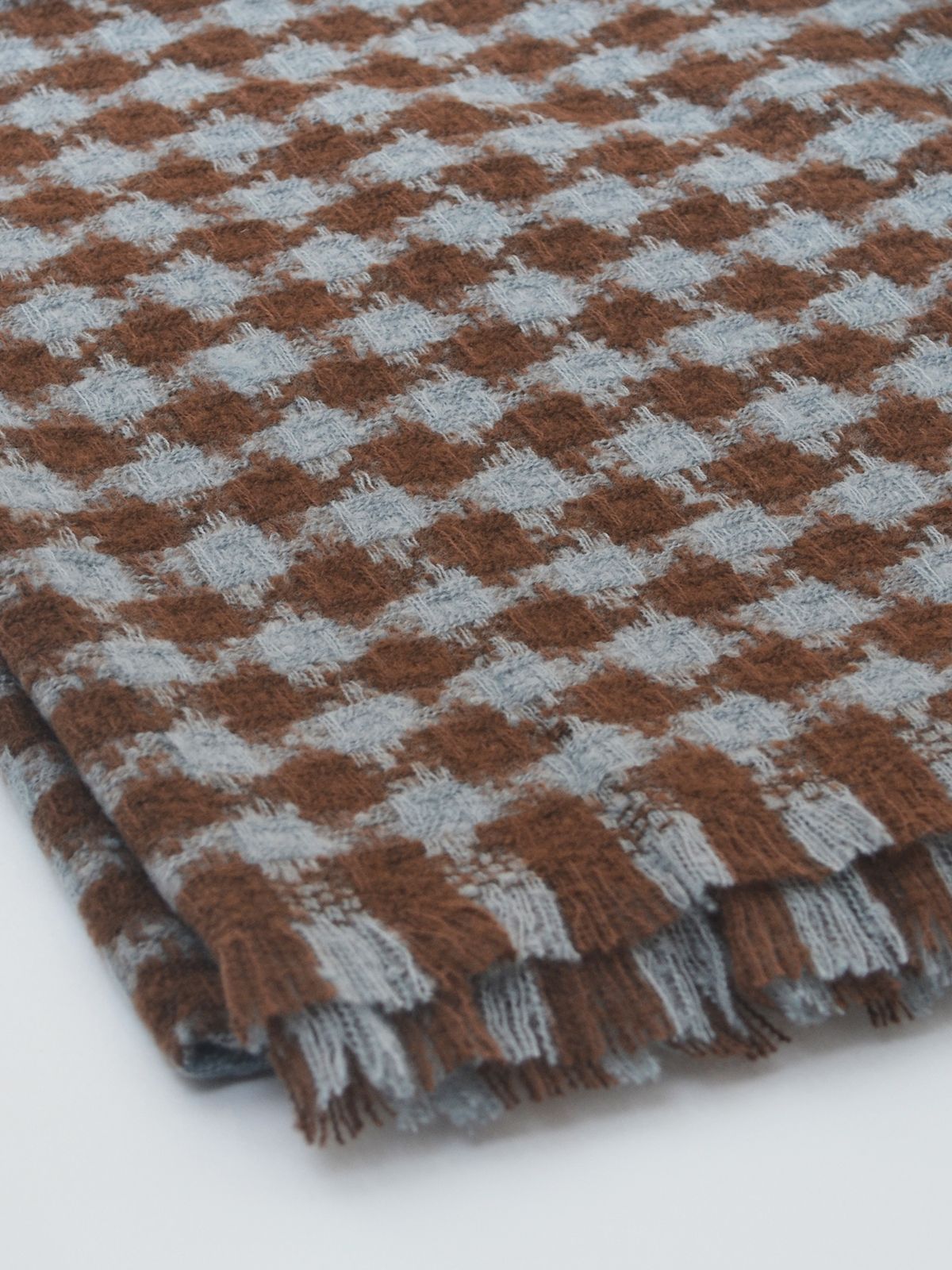Check patterned scarf