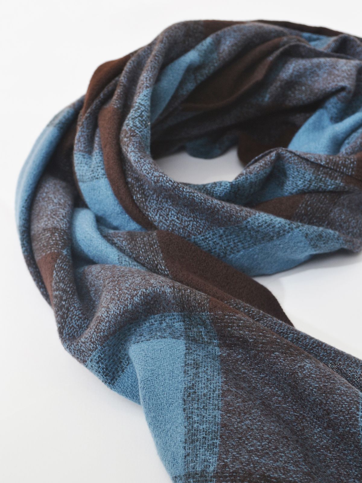 Oversize check patterned scarf